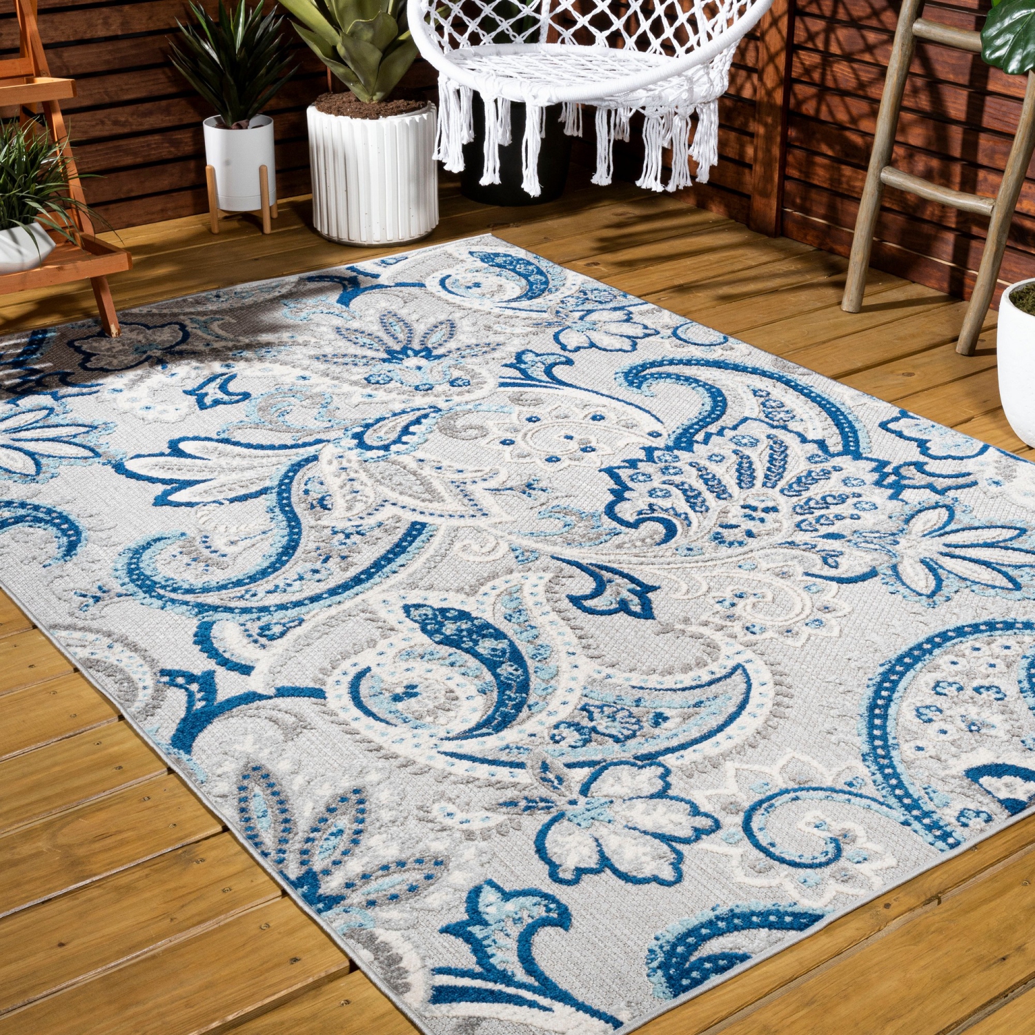 Gordes Paisley High-Low Indoor/Outdoor Area Rug