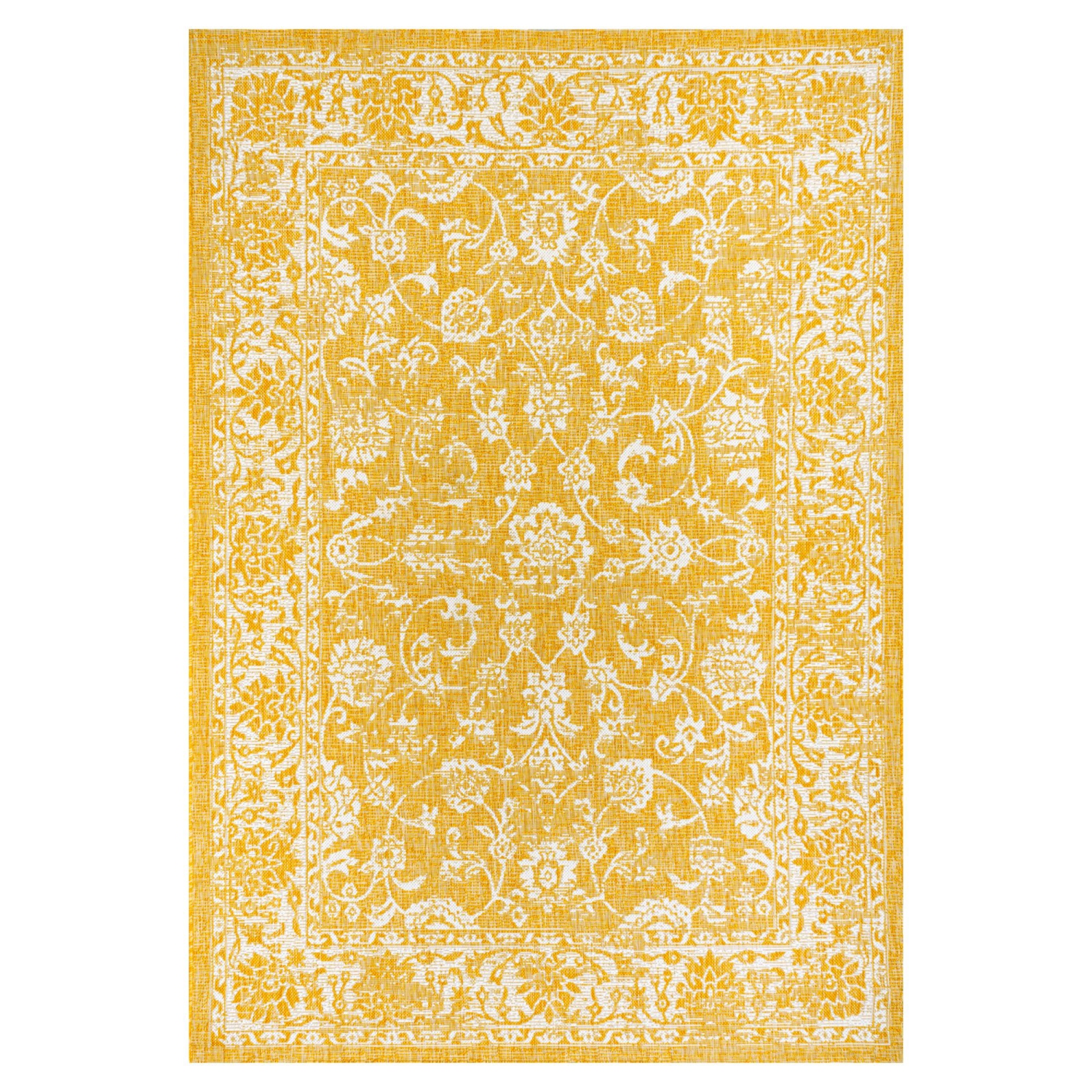 Tapis intérieur/extérieur en tissu tressé texturé style bohémien de Tela