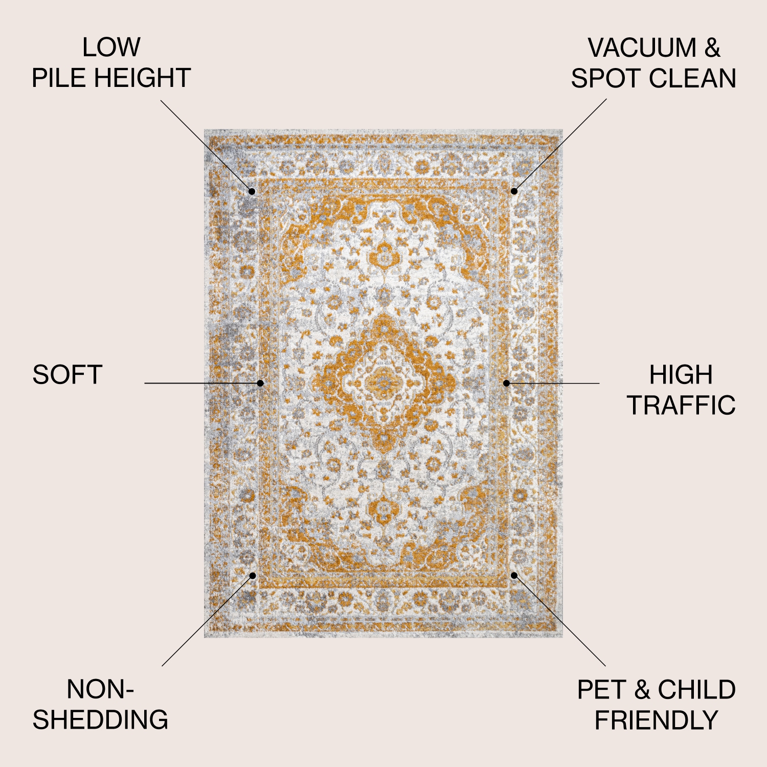 Tapis Indhira Ornate Medallion Persian
