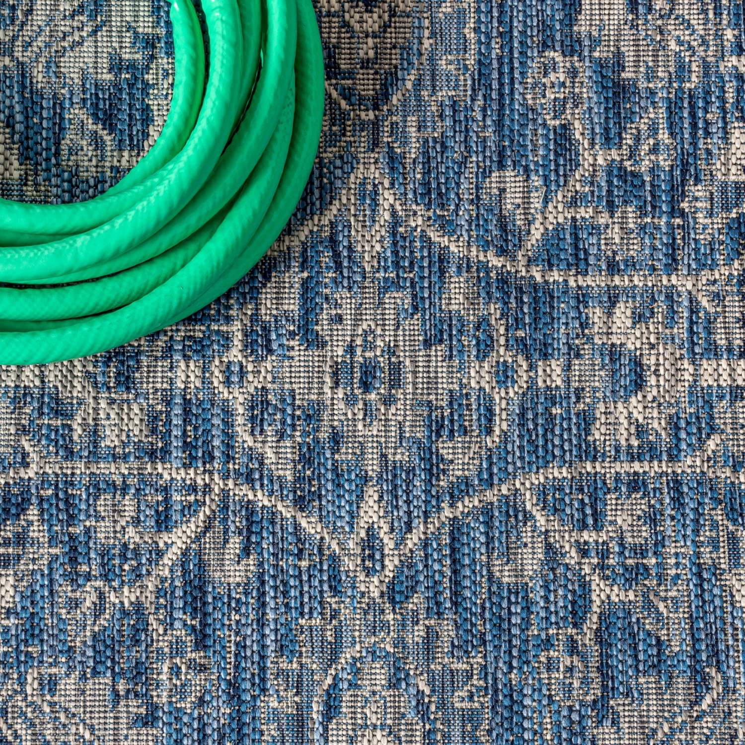 Palazzo Vine and Border Textured Weave Indoor/Outdoor Area Rug