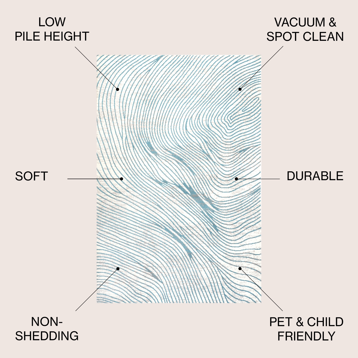 Tapis à motif géométrique similibois Arlo