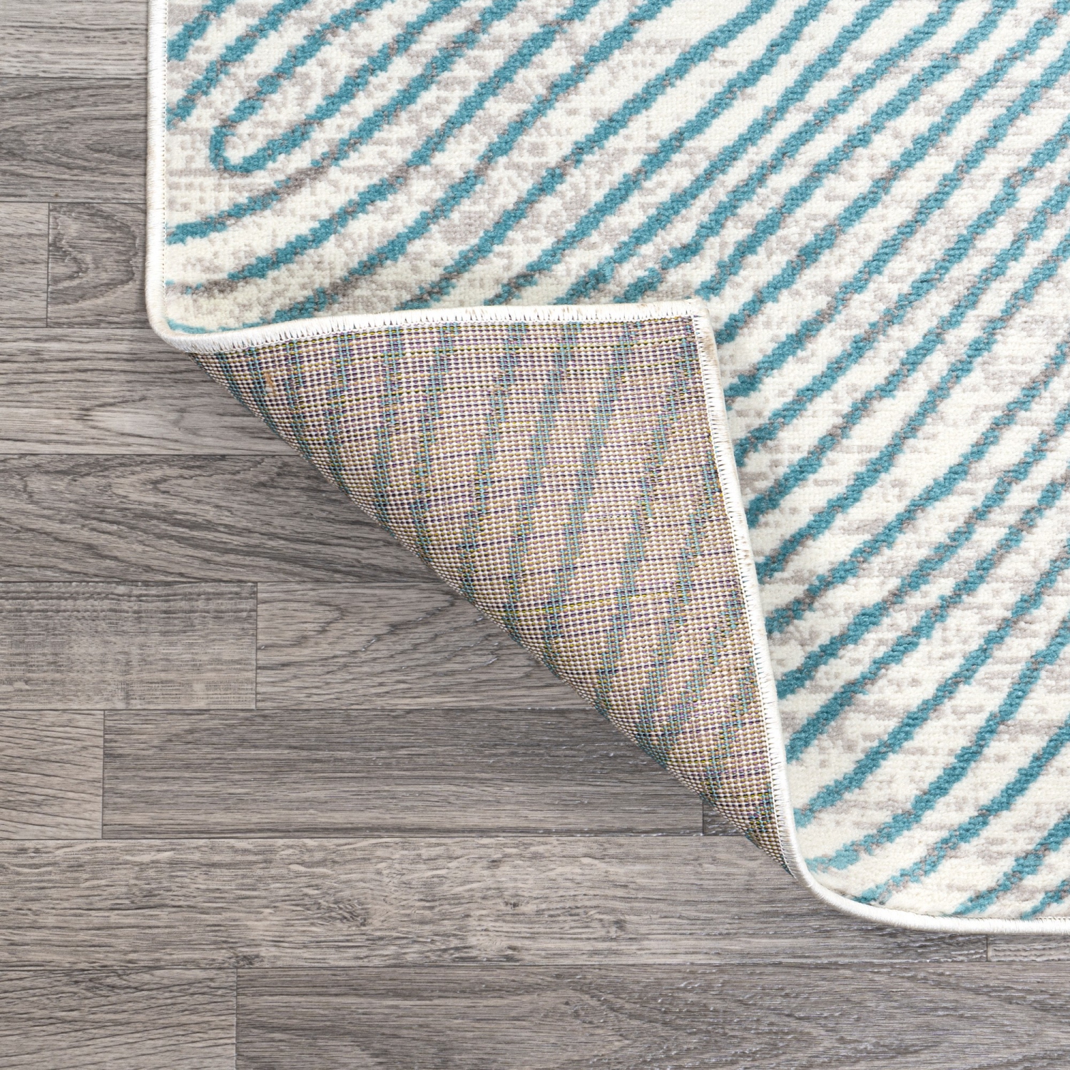 Tapis à motif géométrique similibois Arlo