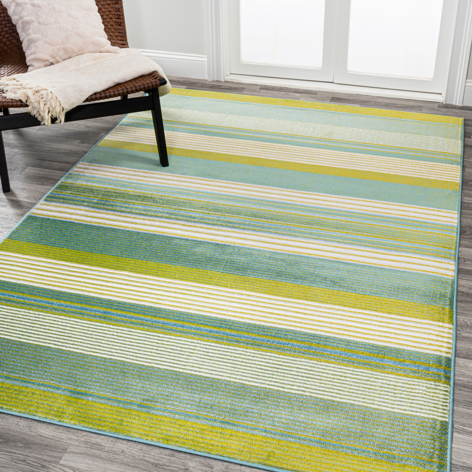 Tapis rayé Duxbury gradient Ticking