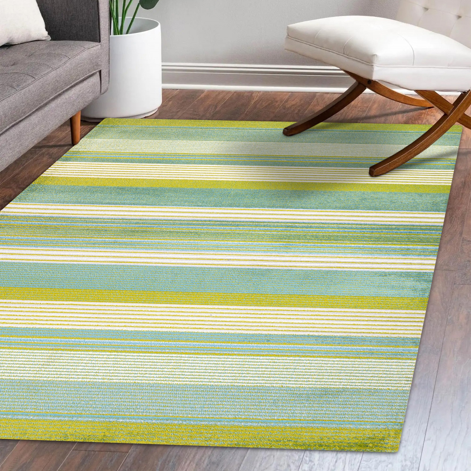 Tapis rayé Duxbury gradient Ticking