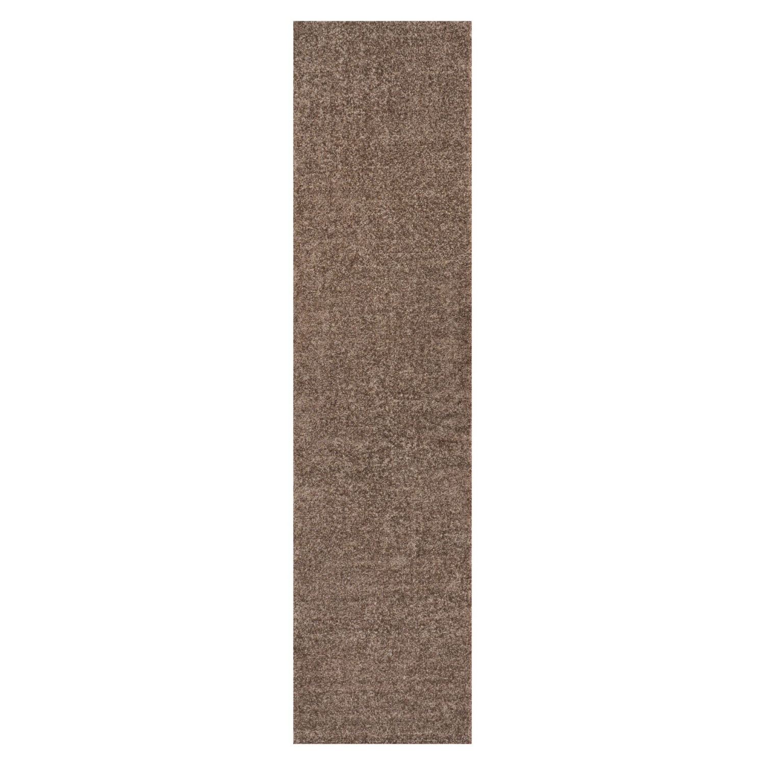 Haze Solid Low Pile Area Rug Brown
