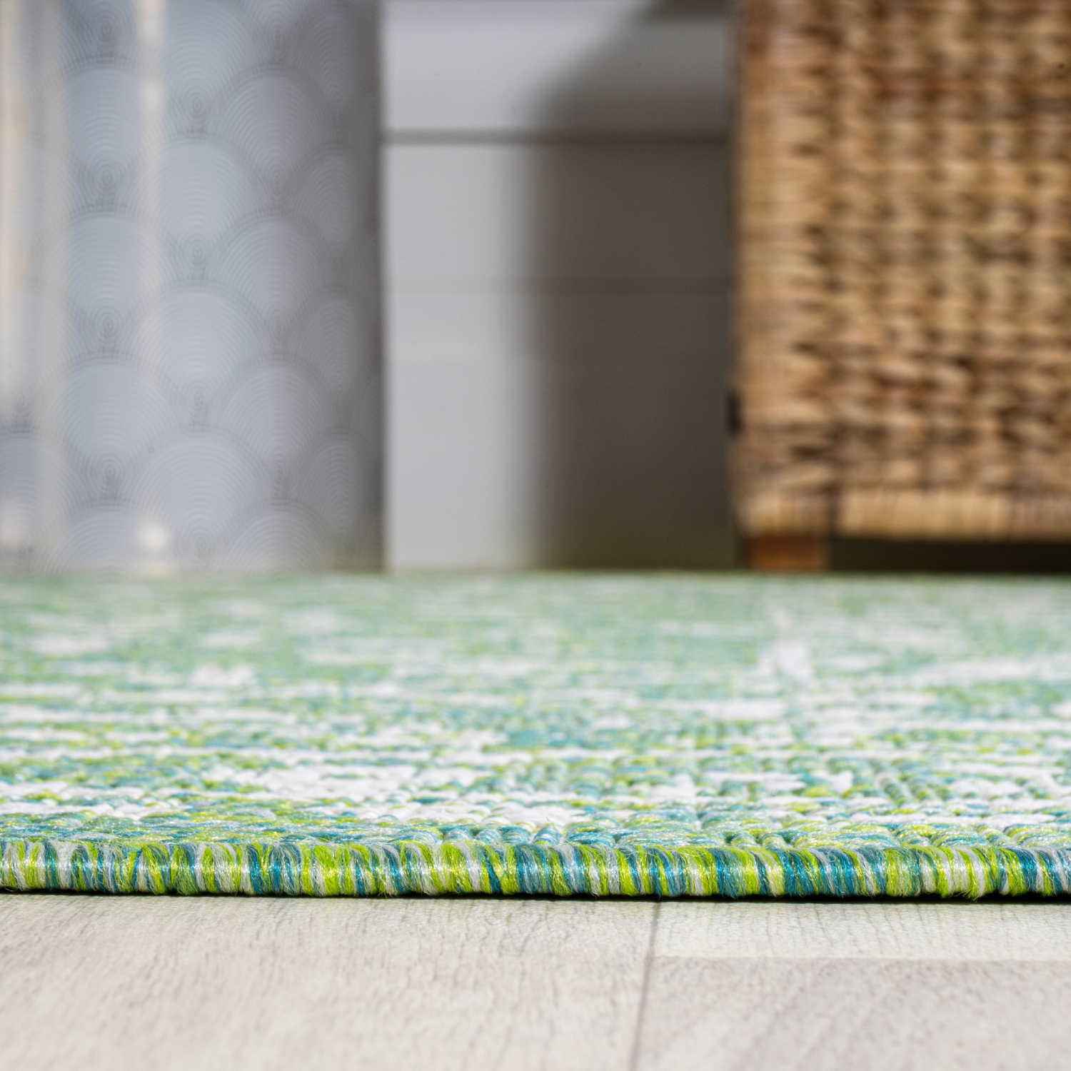 Malta Bohemian Medallion Textured Weave Indoor/Outdoor Area Rug