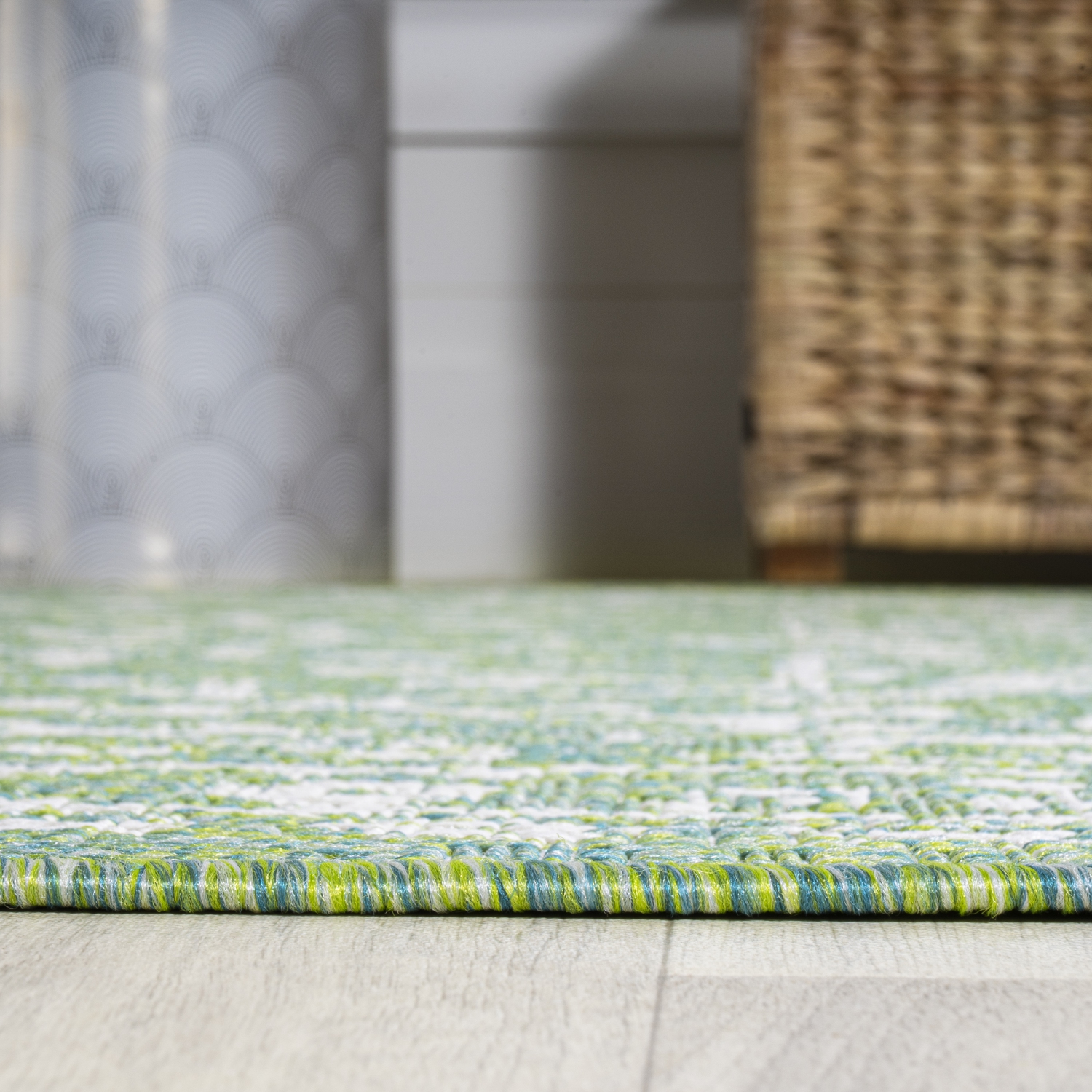 Malta Bohemian Medallion Textured Weave Indoor/Outdoor Area Rug