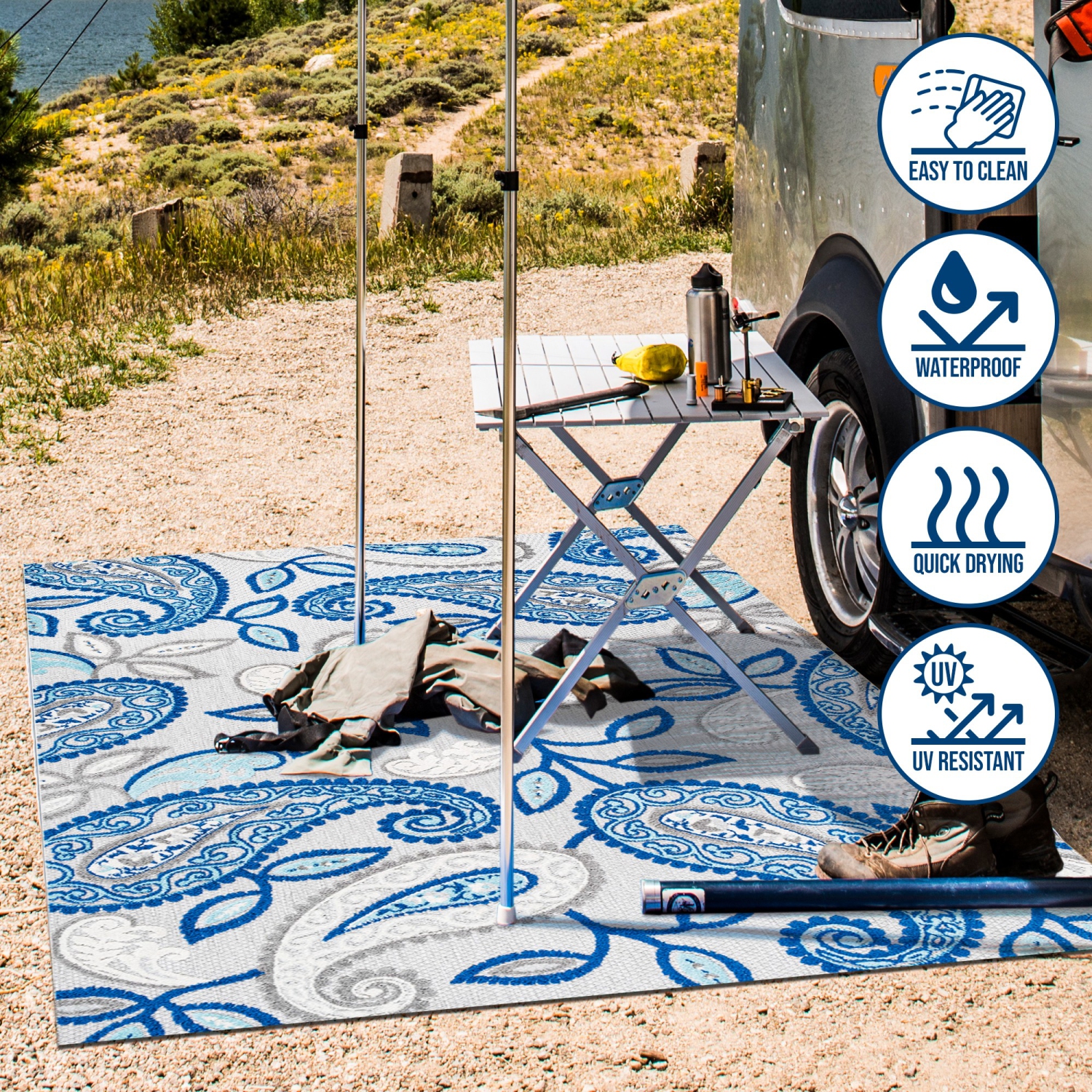 Julien Paisley High-Low Indoor/Outdoor Area Rug