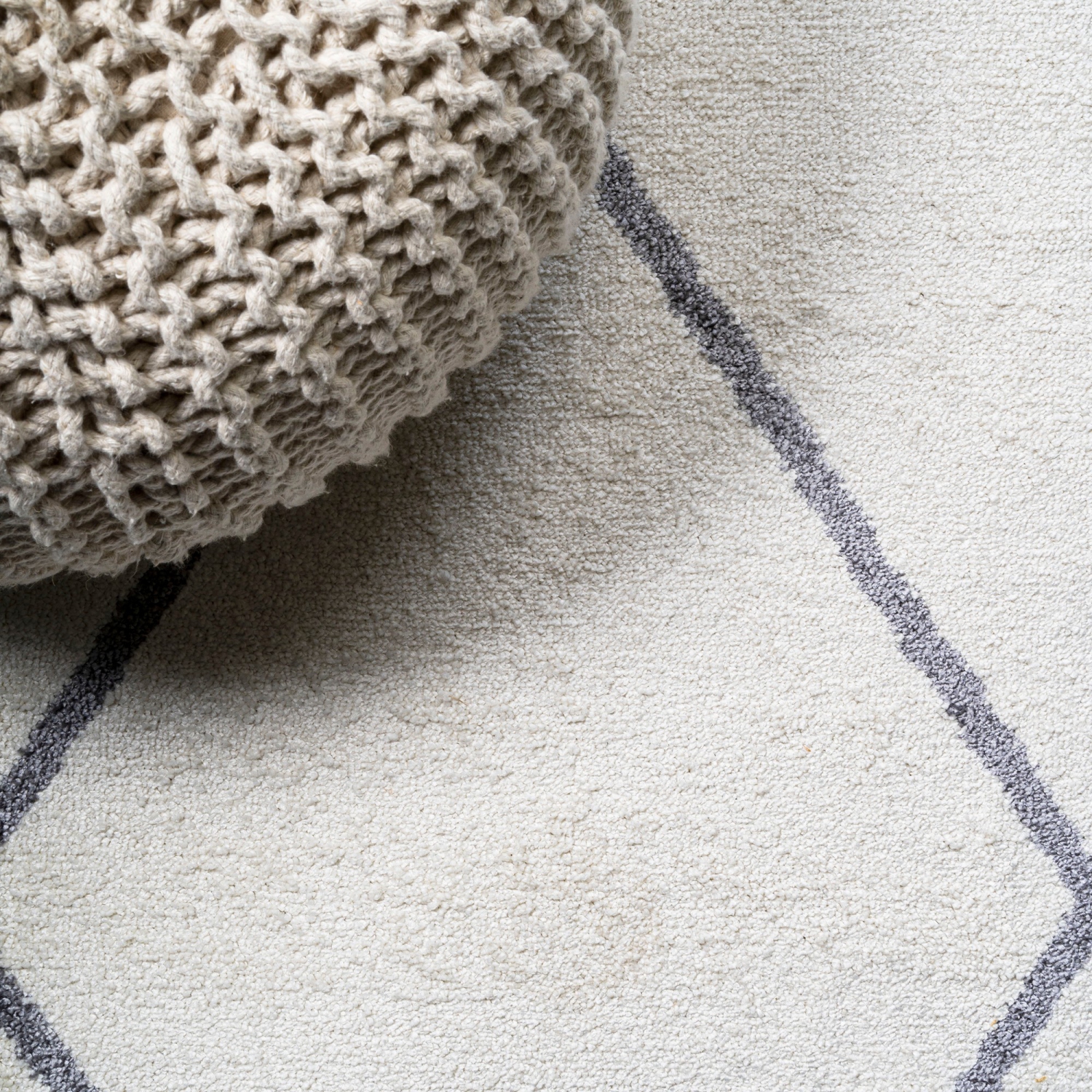 Cole Minimalist Diamond Trellis Area Rug