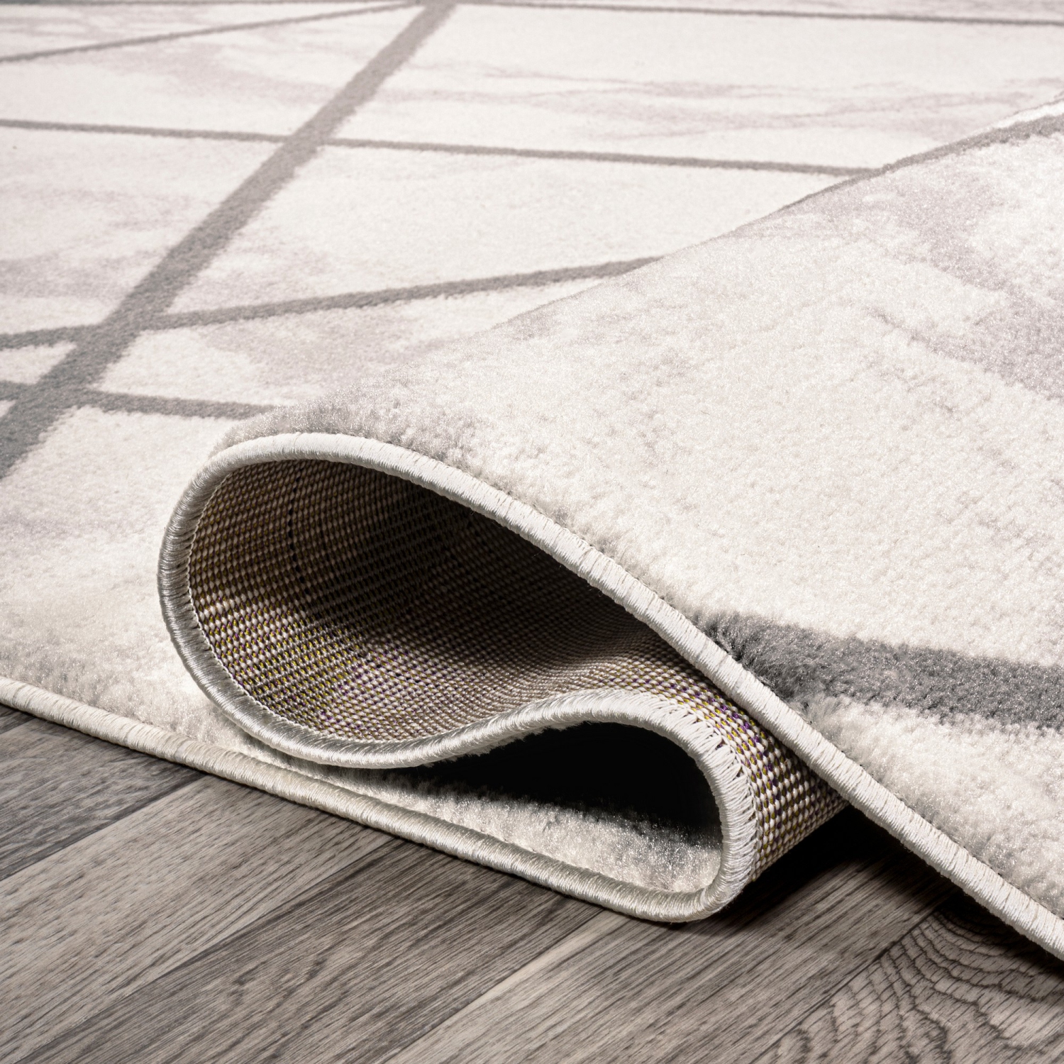 Tapis moderne marbré à motif géométrique Patras