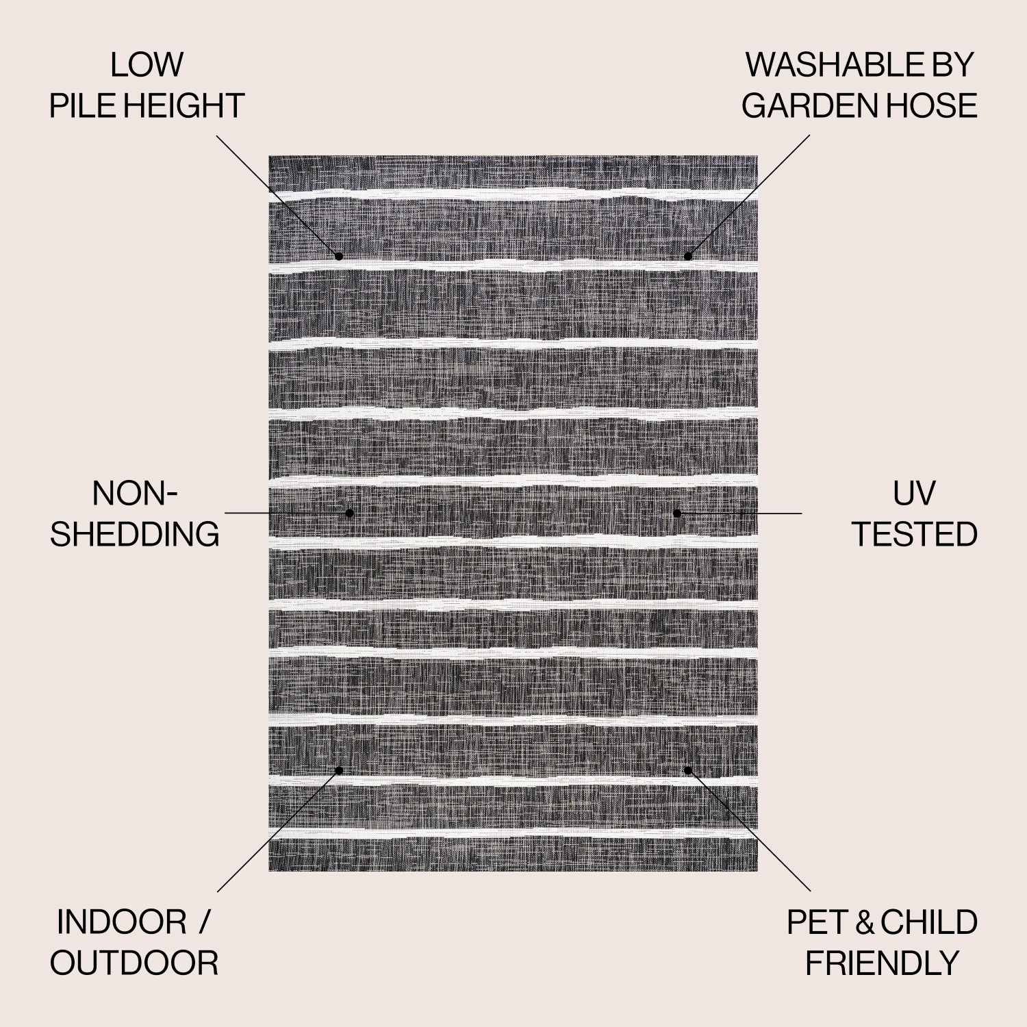 Colonia Berber Stripe Indoor/Outdoor Area Rug