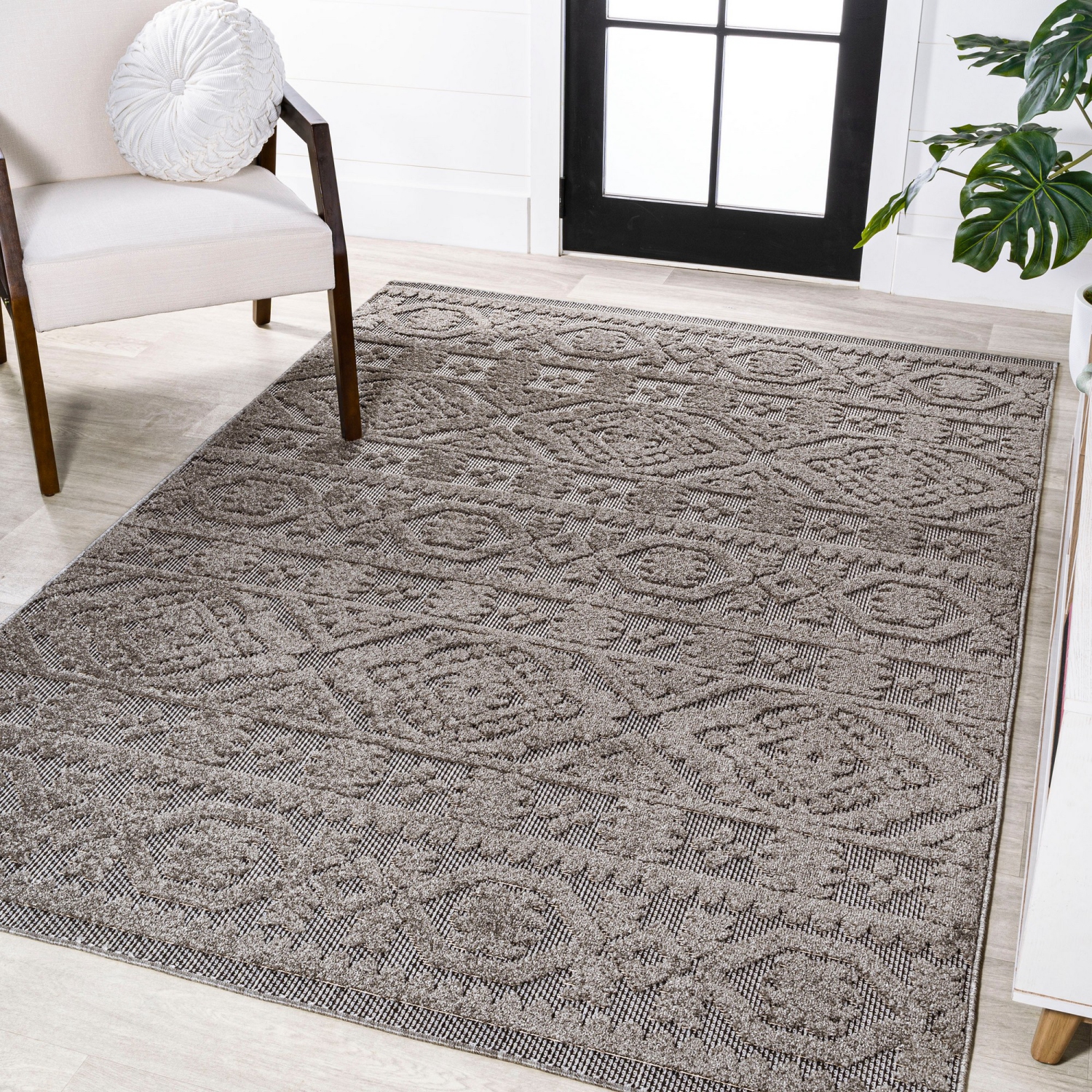 Citta High-Low Pile Mediterranean Tile Area Rug