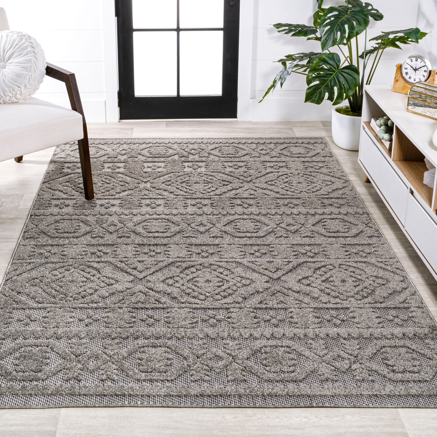 Citta High-Low Pile Mediterranean Tile Area Rug