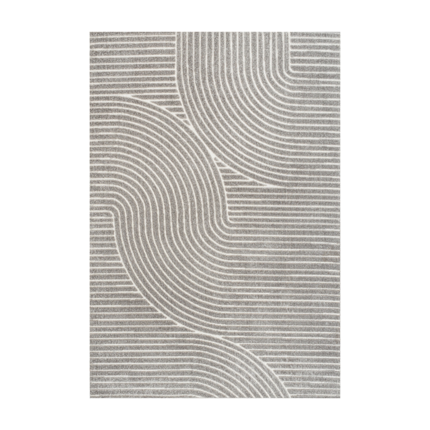 Tapis à motif géométrique courbé minimaliste de Skagen