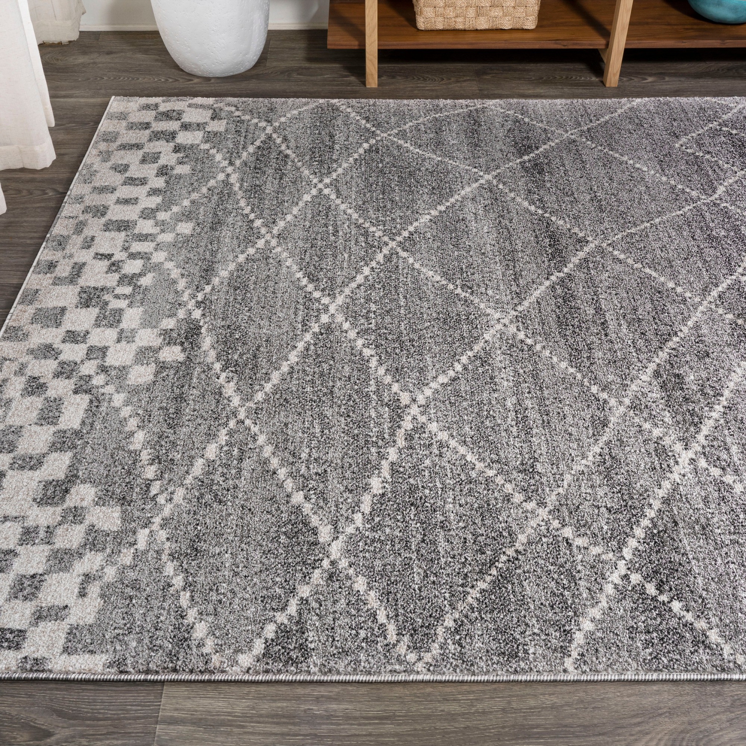 Asilah Moroccan Modern Diamond Area Rug