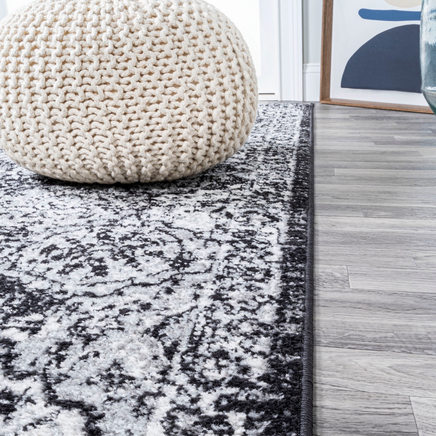 Tapis moderne avec treillis style ancien Boho Perse