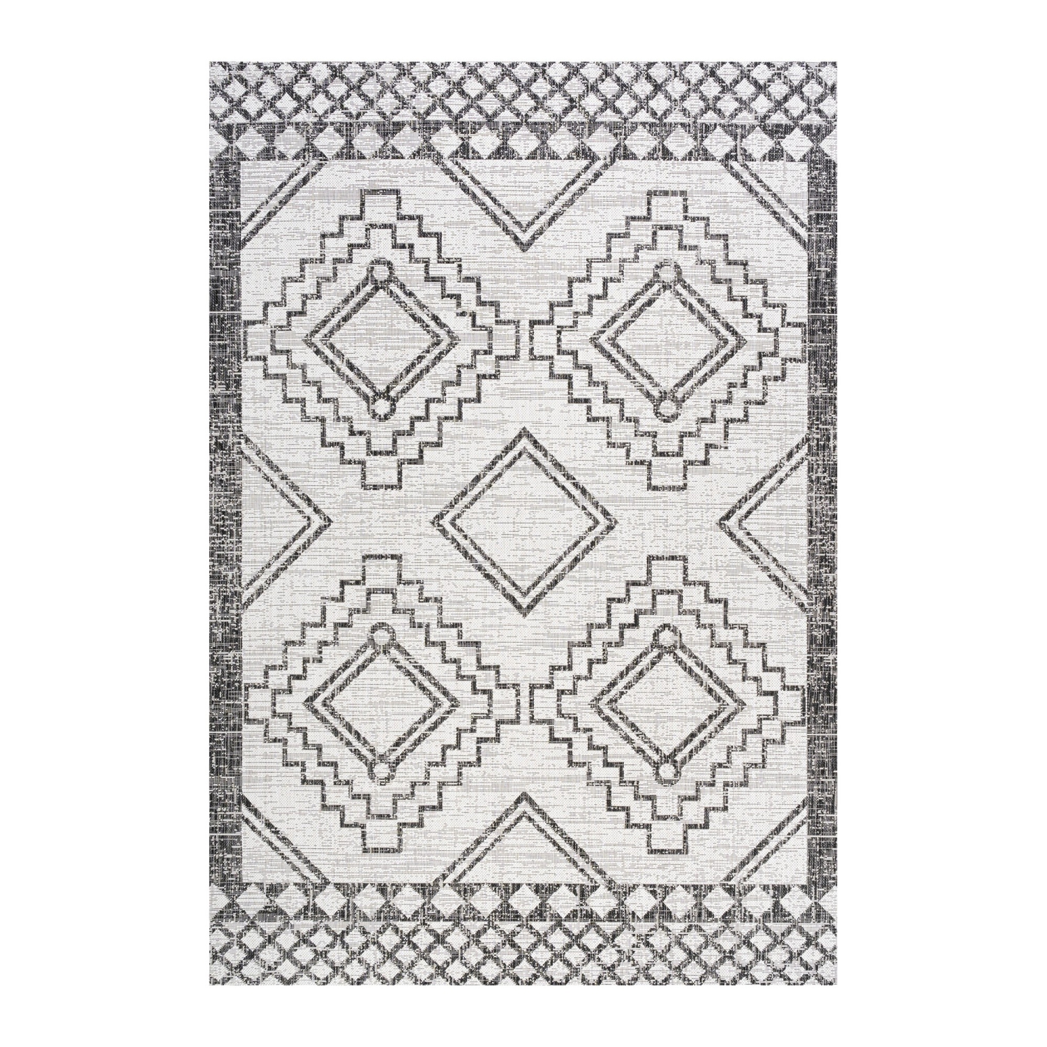 Marokko Diamond Tribal Medallion Indoor/Outdoor Area Rug