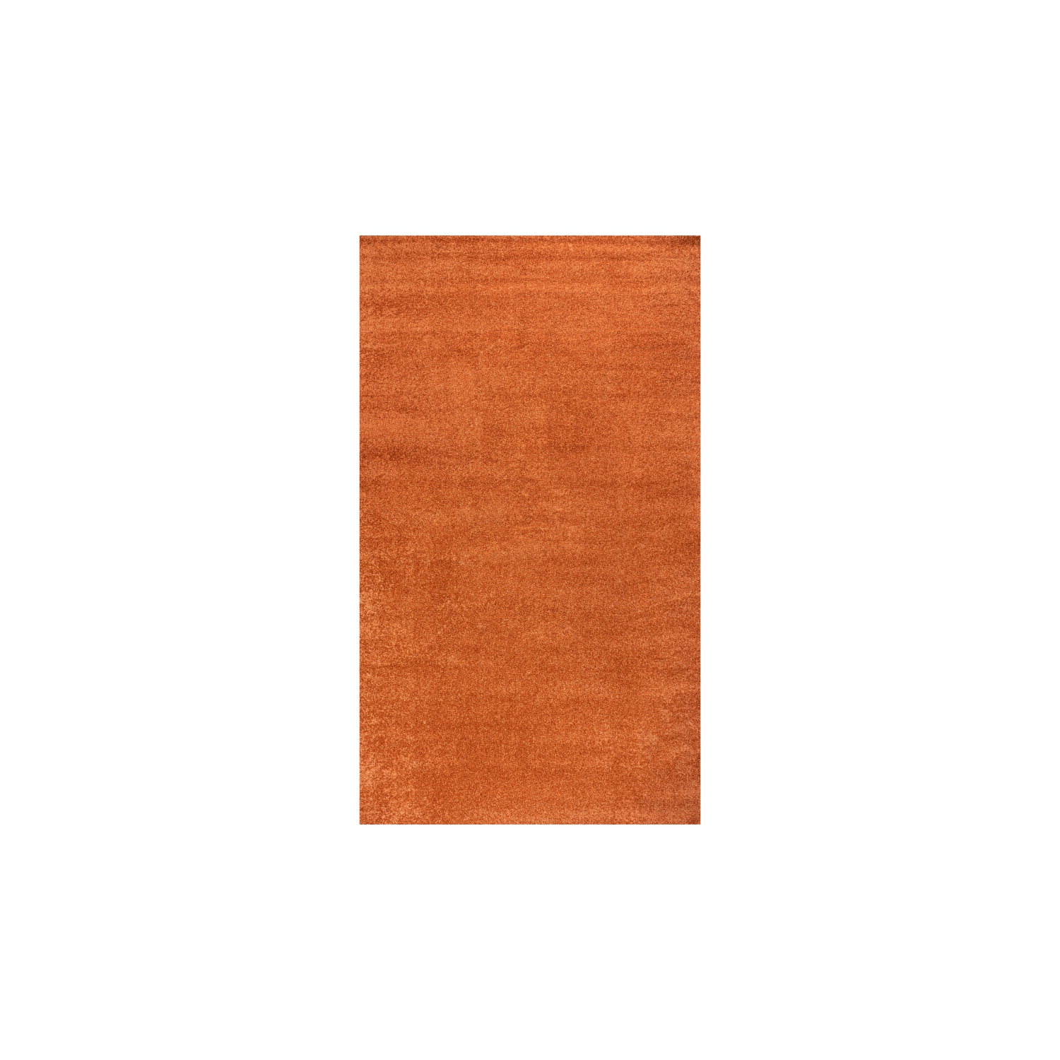 Haze Solid Low Pile Area Rug Orange