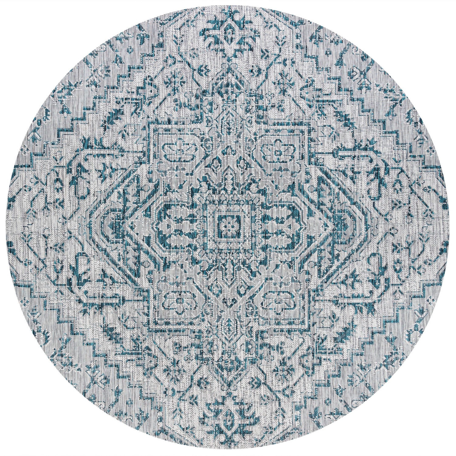 Estrella Bohemian Medallion Textured Weave Indoor/Outdoor Area Rug