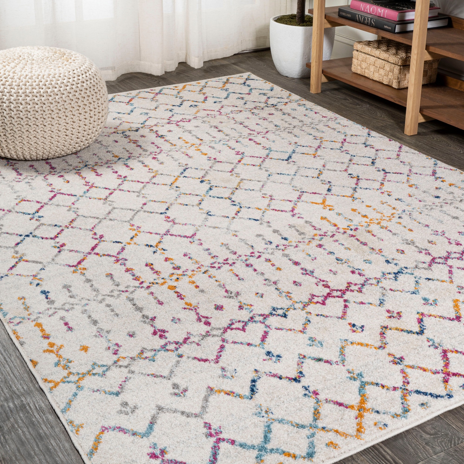 Moroccan Hype Boho Vintage Diamond Area Rug