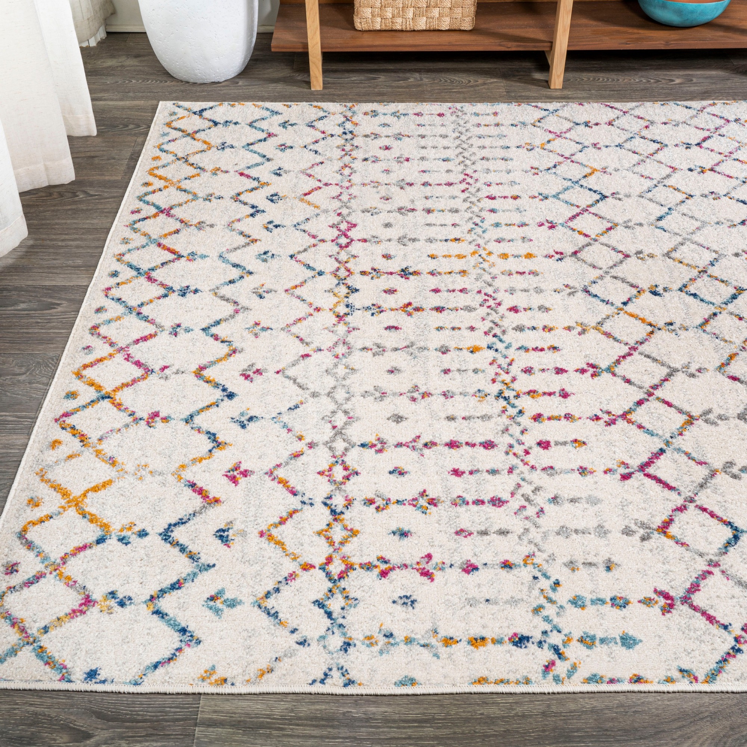 Moroccan Hype Boho Vintage Diamond Area Rug