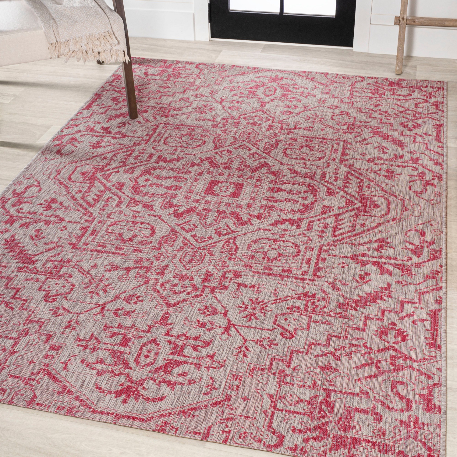 Estrella Bohemian Medallion Textured Weave Indoor/Outdoor Area Rug