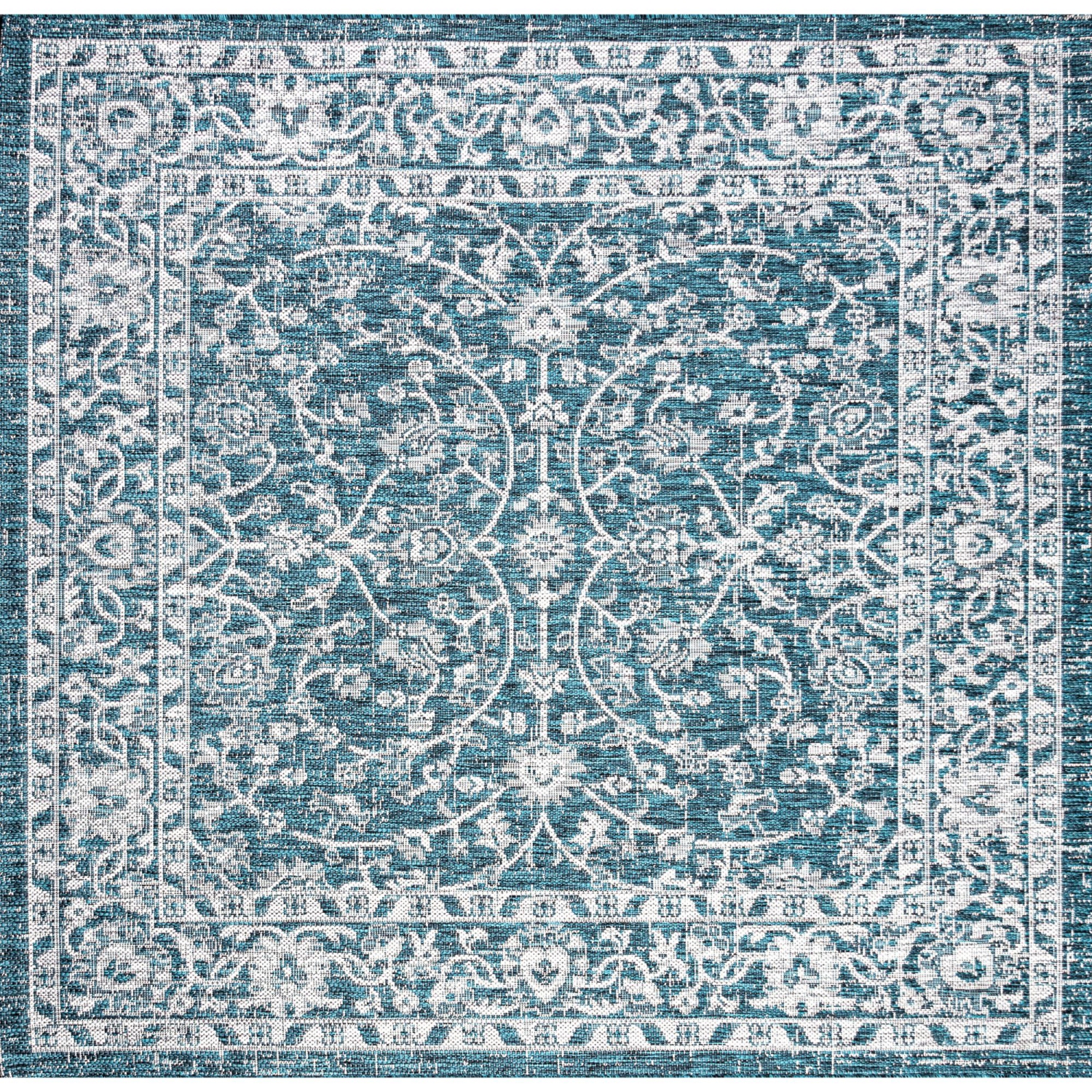 Tapis d'intérieur/d'extérieur Palazzo Vine à bordure texturée