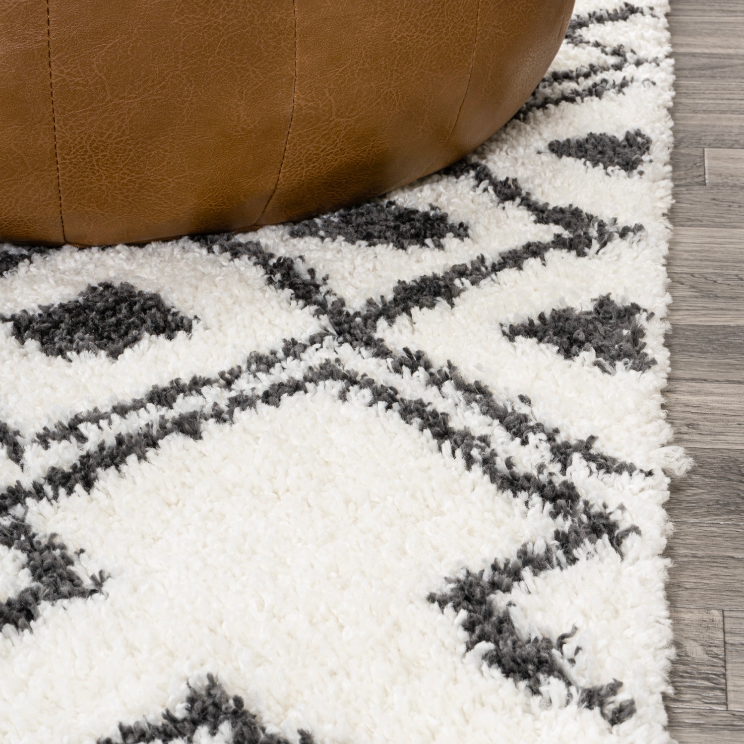 Caimari Moroccan Diamond Shag Area Rug