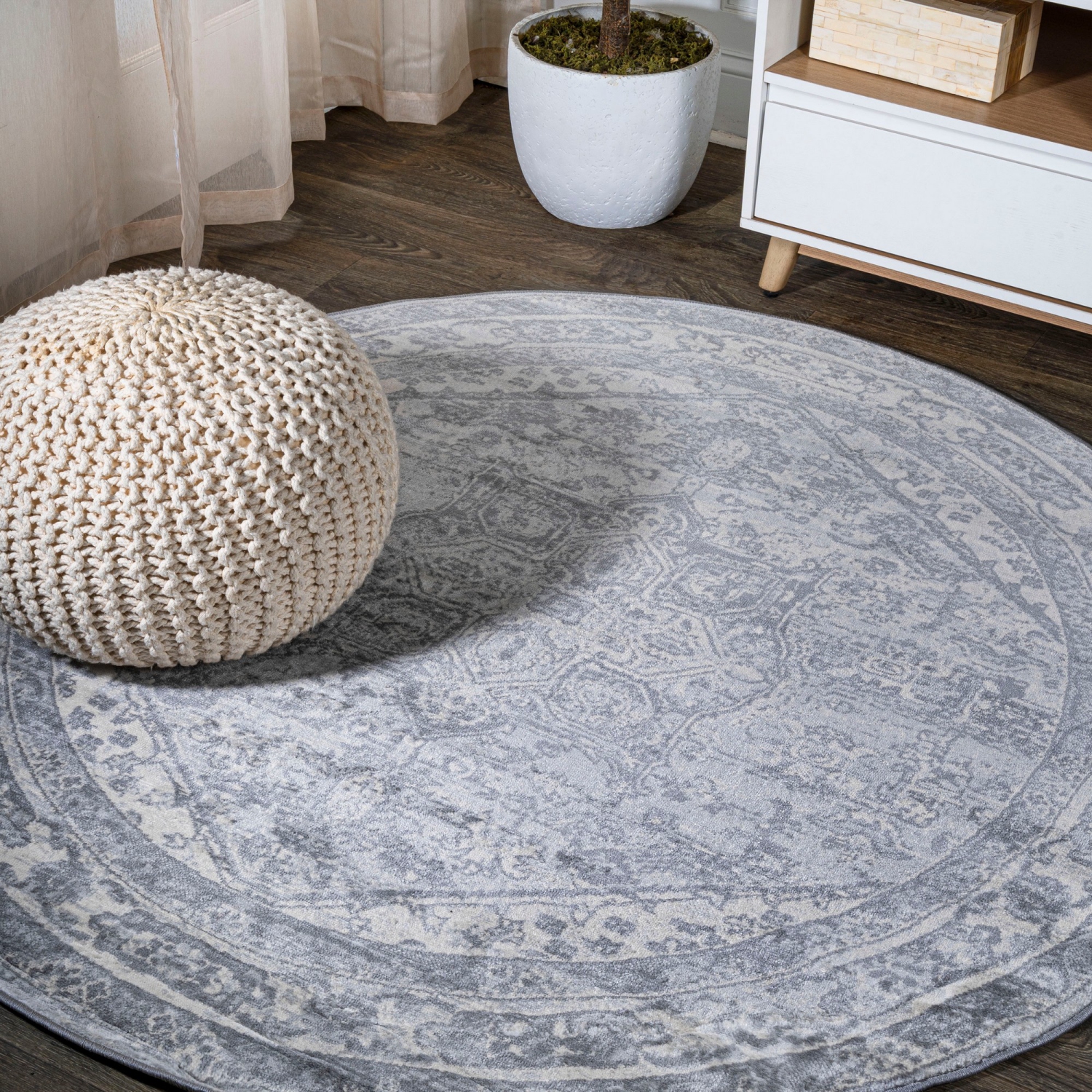 Jerica Modern Persian Vintage Medallion Area Rug