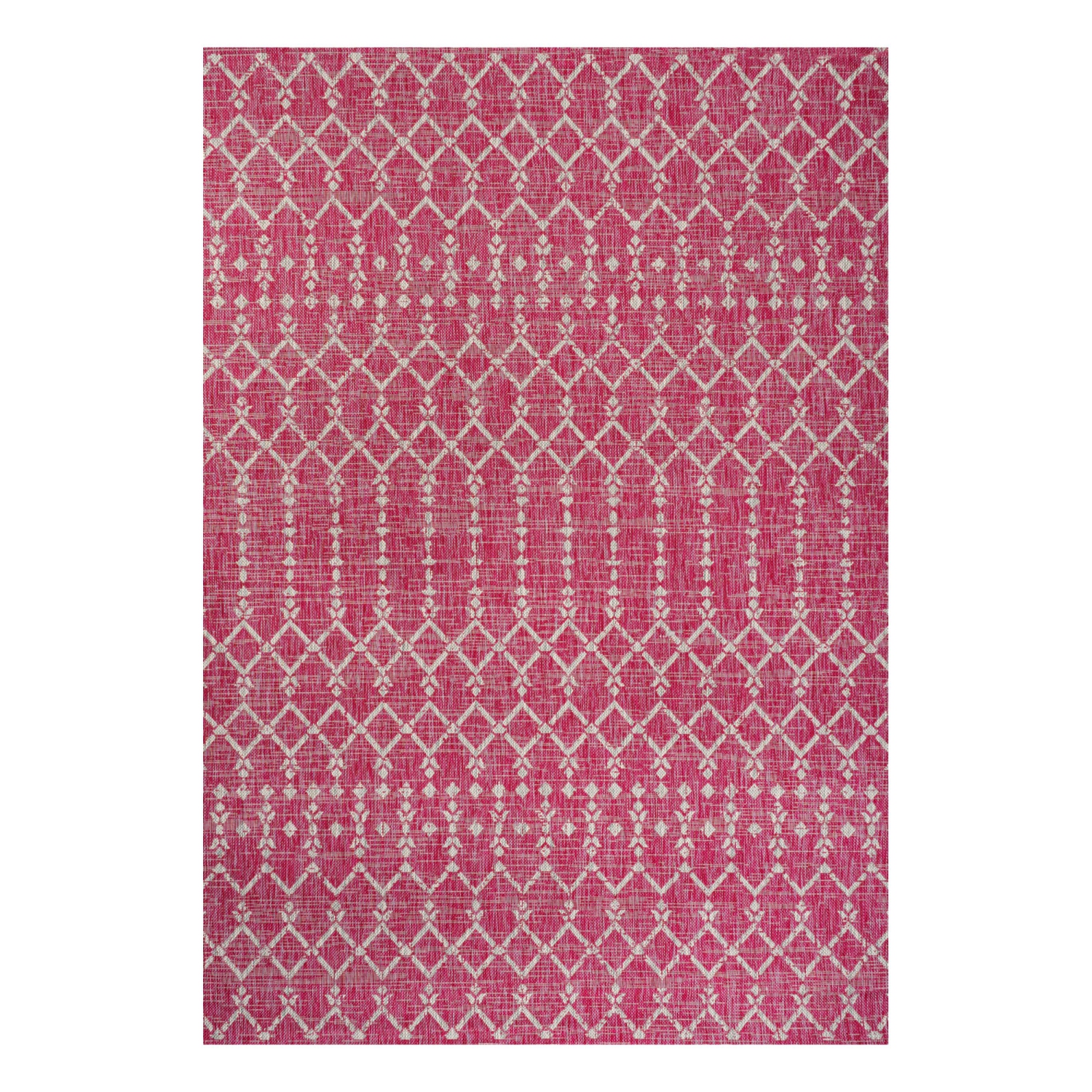 Ourika Moroccan Geometric Textured Weave Indoor/Outdoor Area Rug