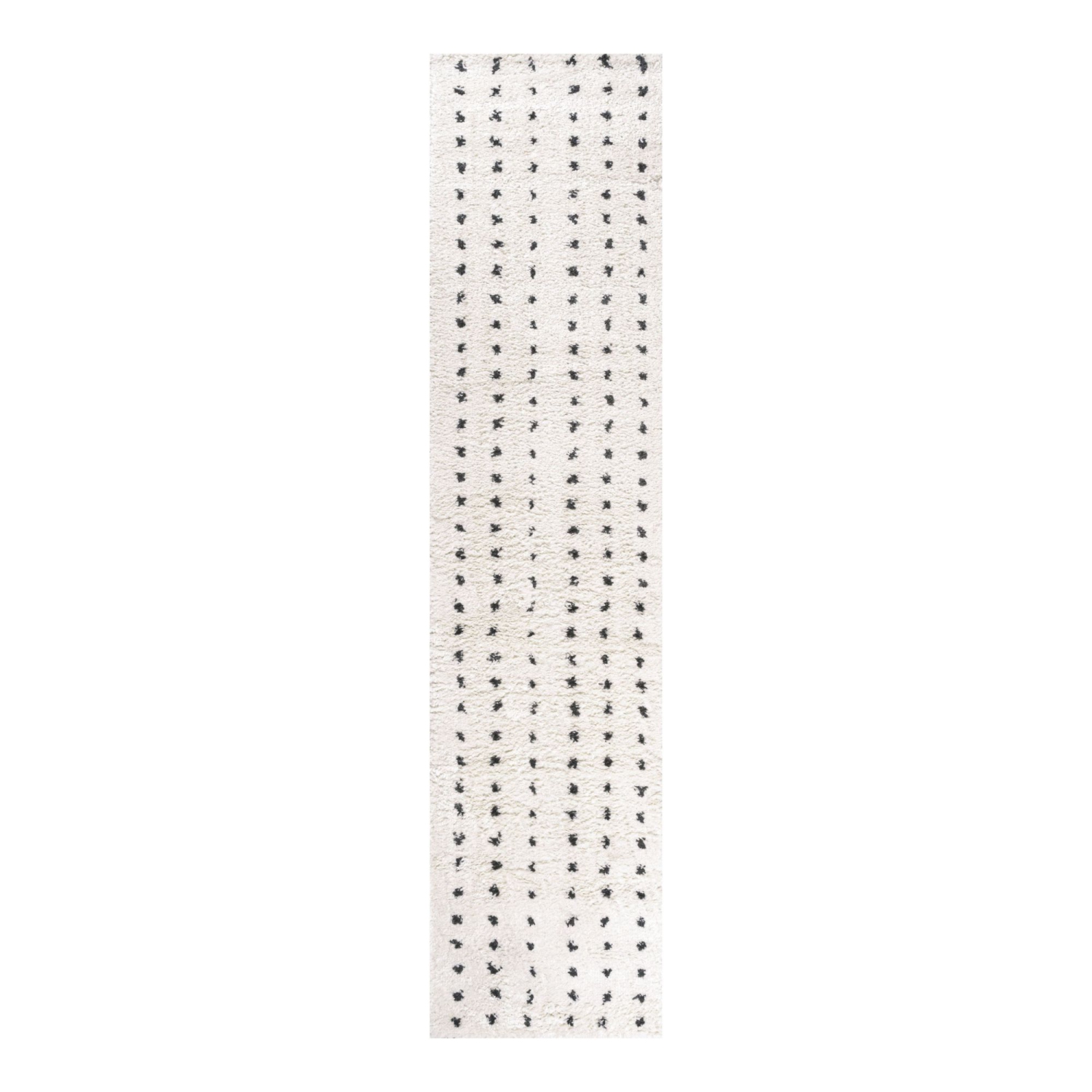 Pele Modern Geometric Dot Shag Area Rug
