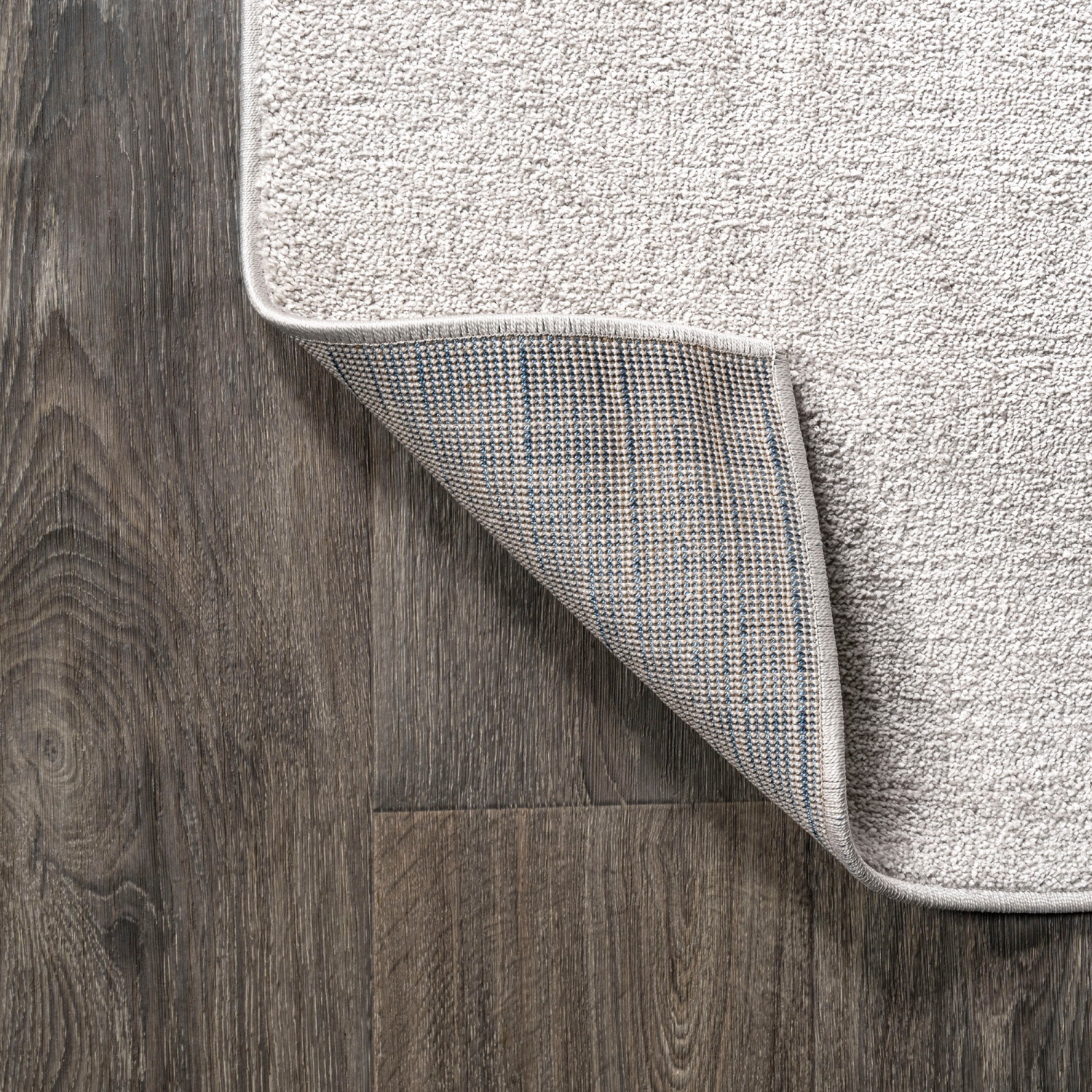 Carpette Haze unie à poil ras ivoire