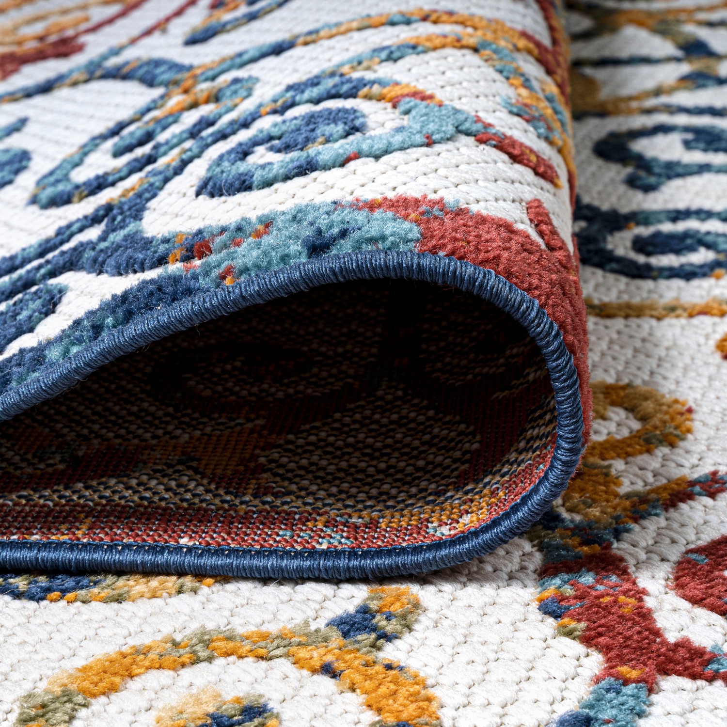 Tapis d'intérieur/d'extérieur avec treillis à volutes Atrani