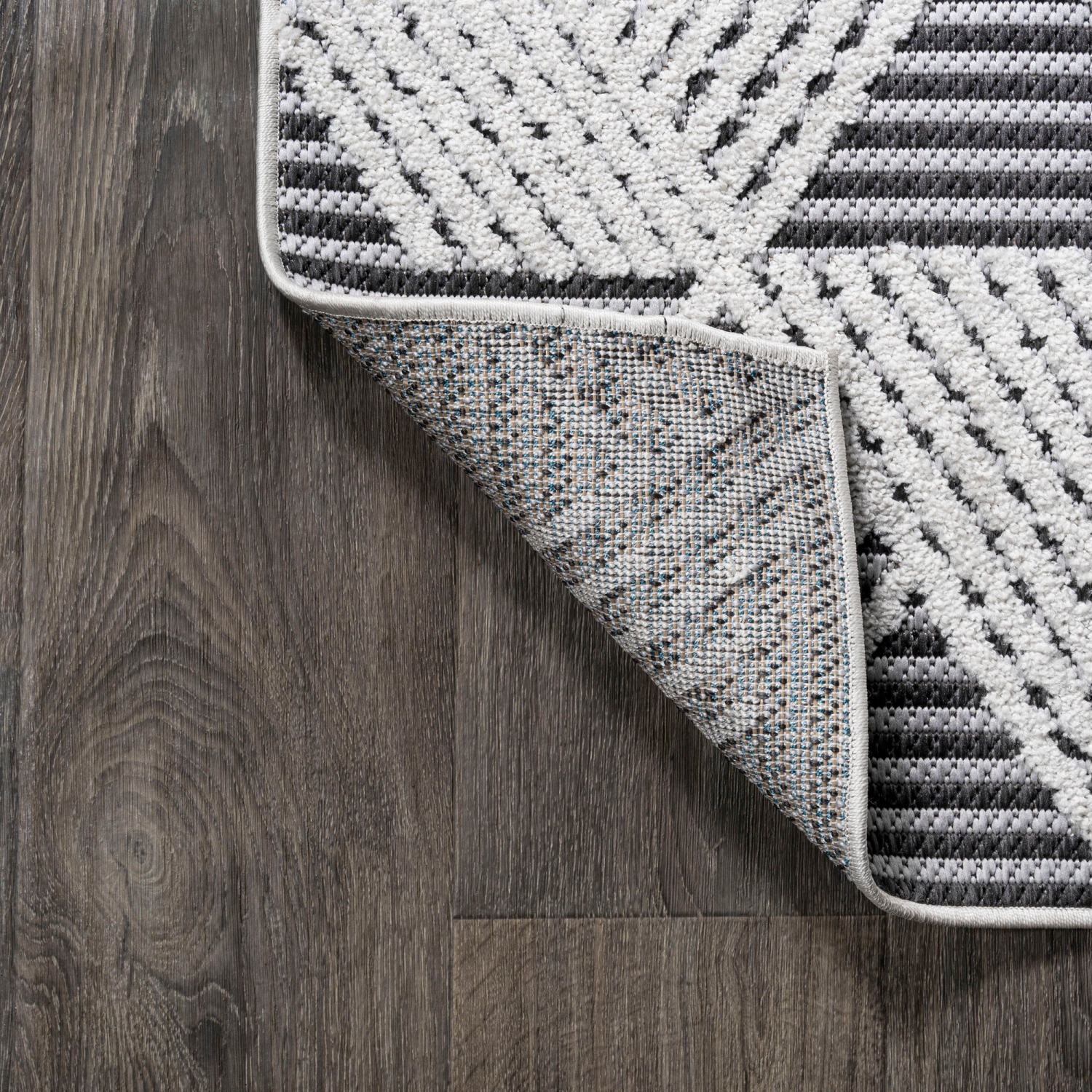 Jazz High-Low Pile Art Deco Geometric Indoor/Outdoor Area Rug