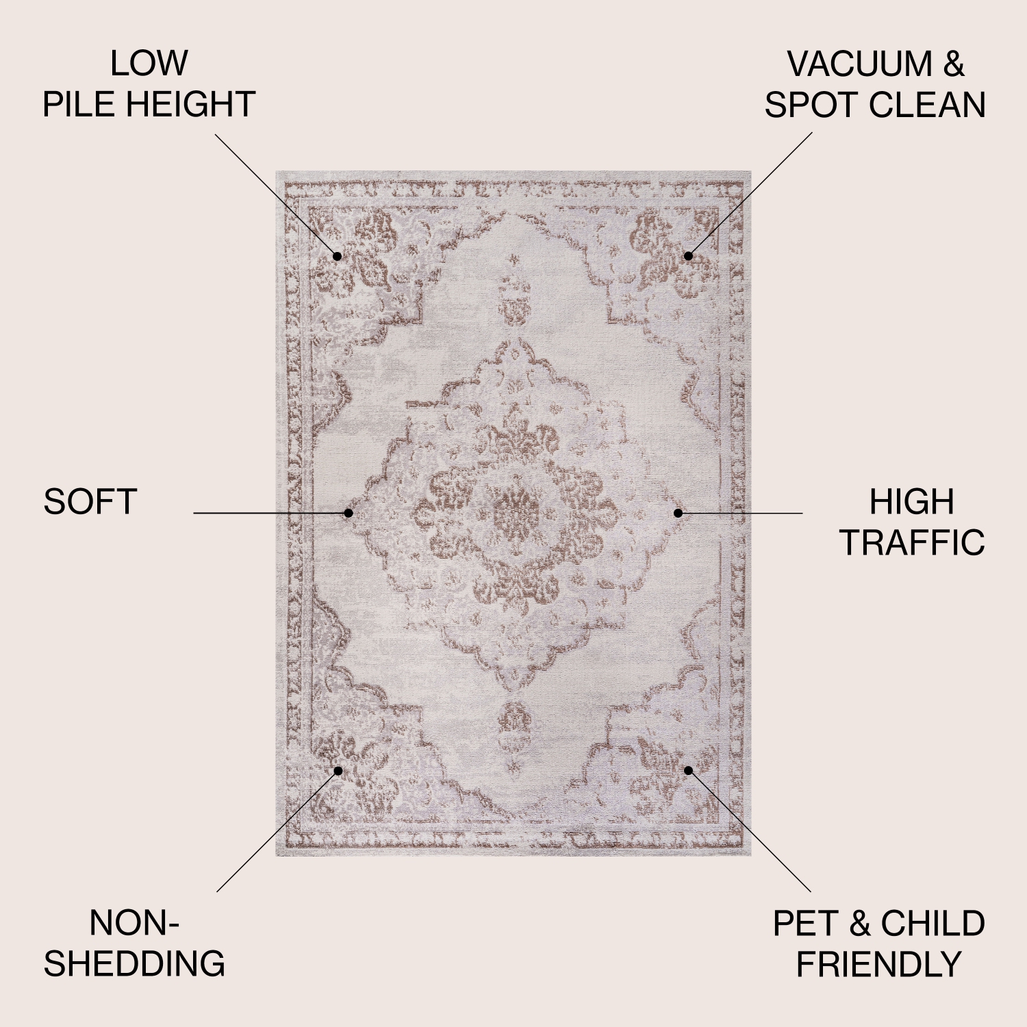 Alhambra Ornate Medallion Modern Area Rug