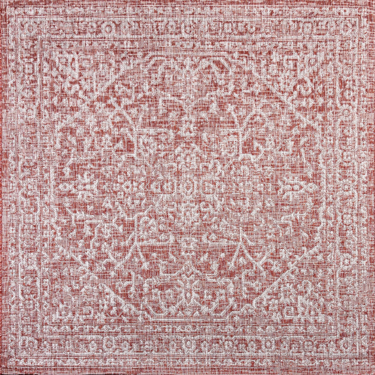 Tapis d'intérieur/d'extérieur à motif de médaillon Malte Bohemian texturé