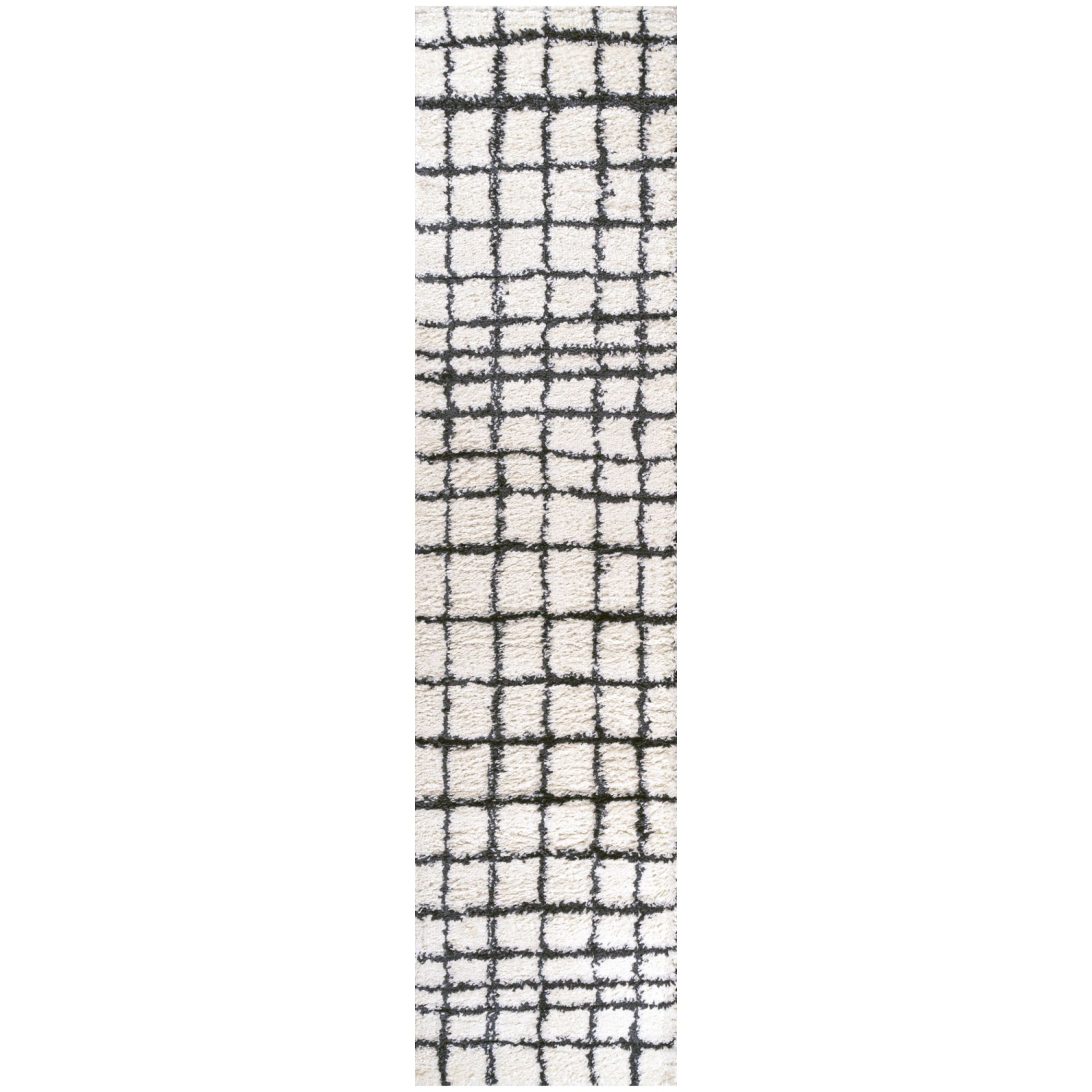 Tapis à poils longs à motif géométrique Arenal Grid