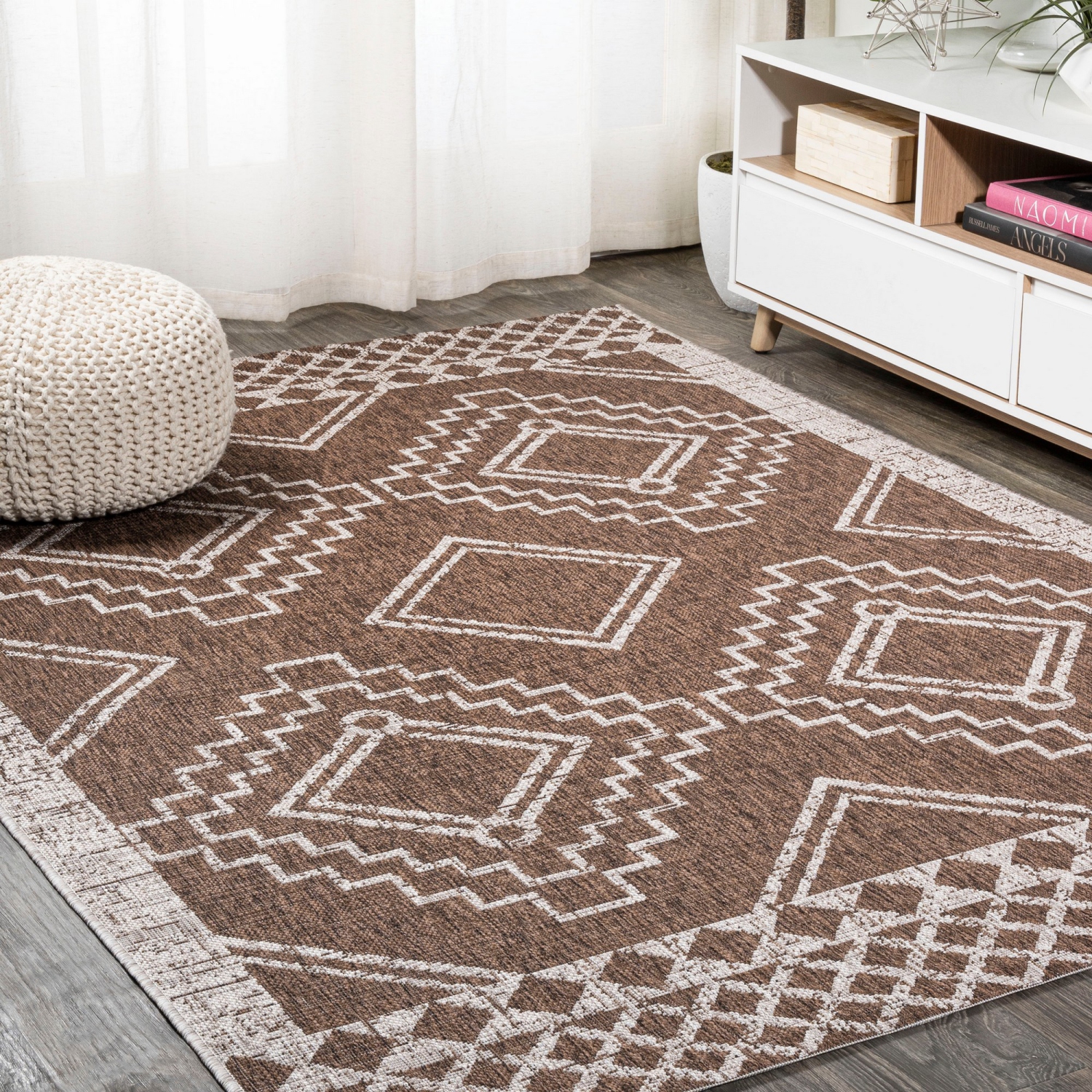 Marokko Diamond Tribal Medallion Indoor/Outdoor Area Rug