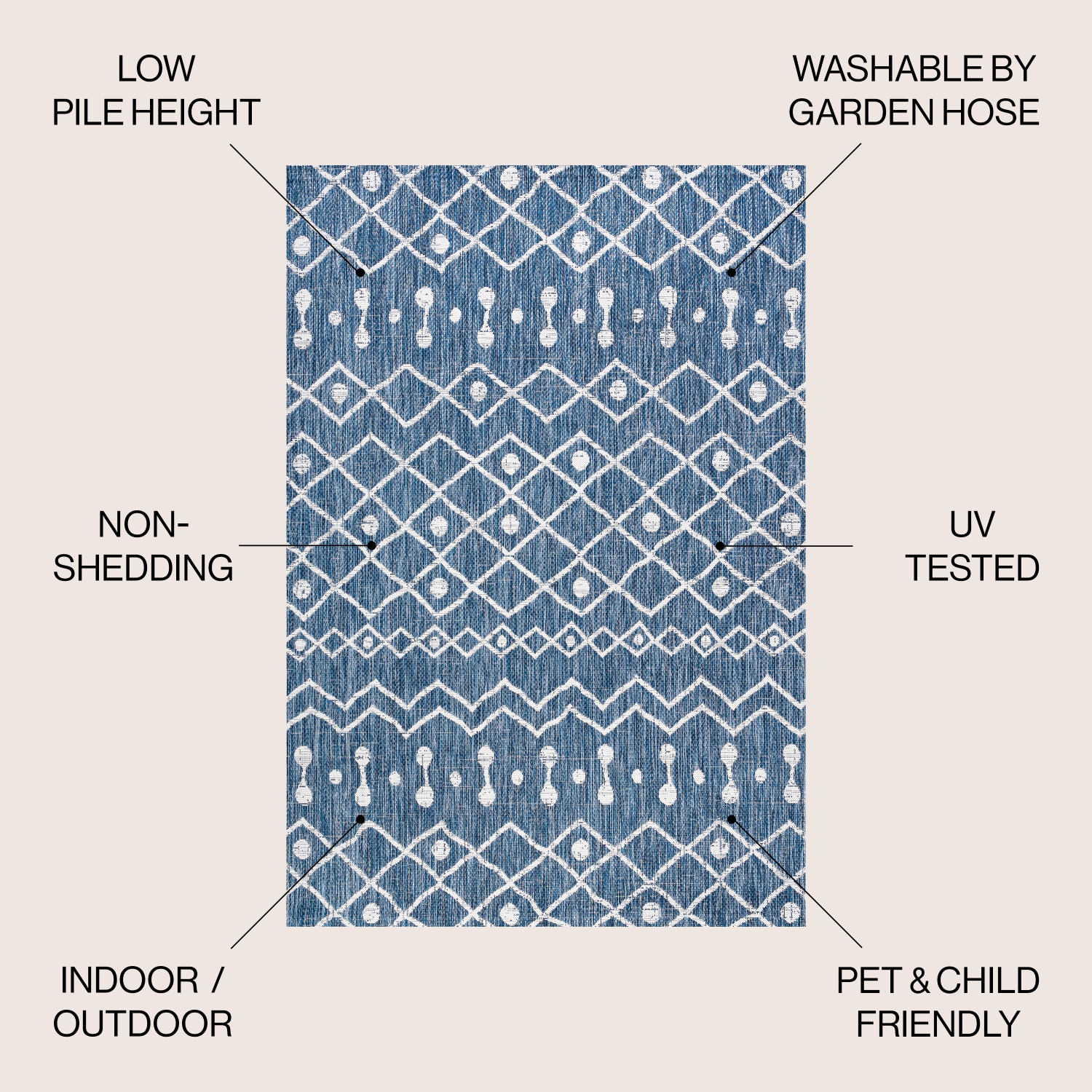 Tapis d'intérieur/d'extérieur Nokat Tribal Bohemian