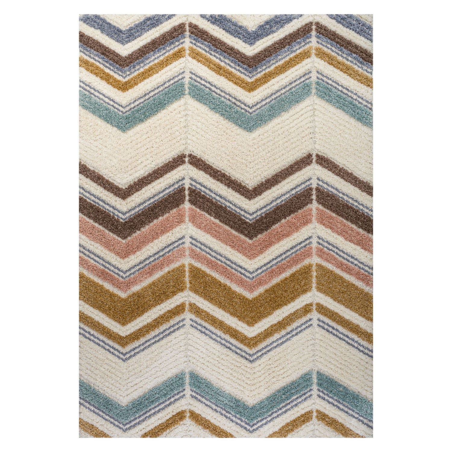 Elin Chevron High-Low Area Rug