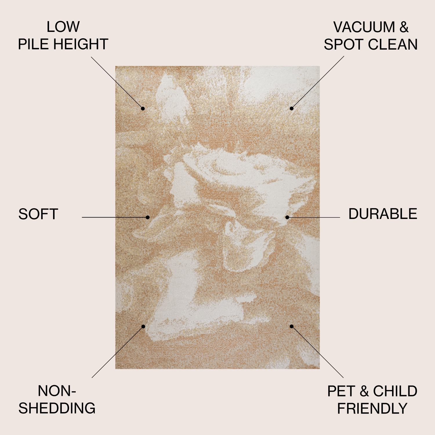 Petalo Abstract Two Tone Modern Area Rug