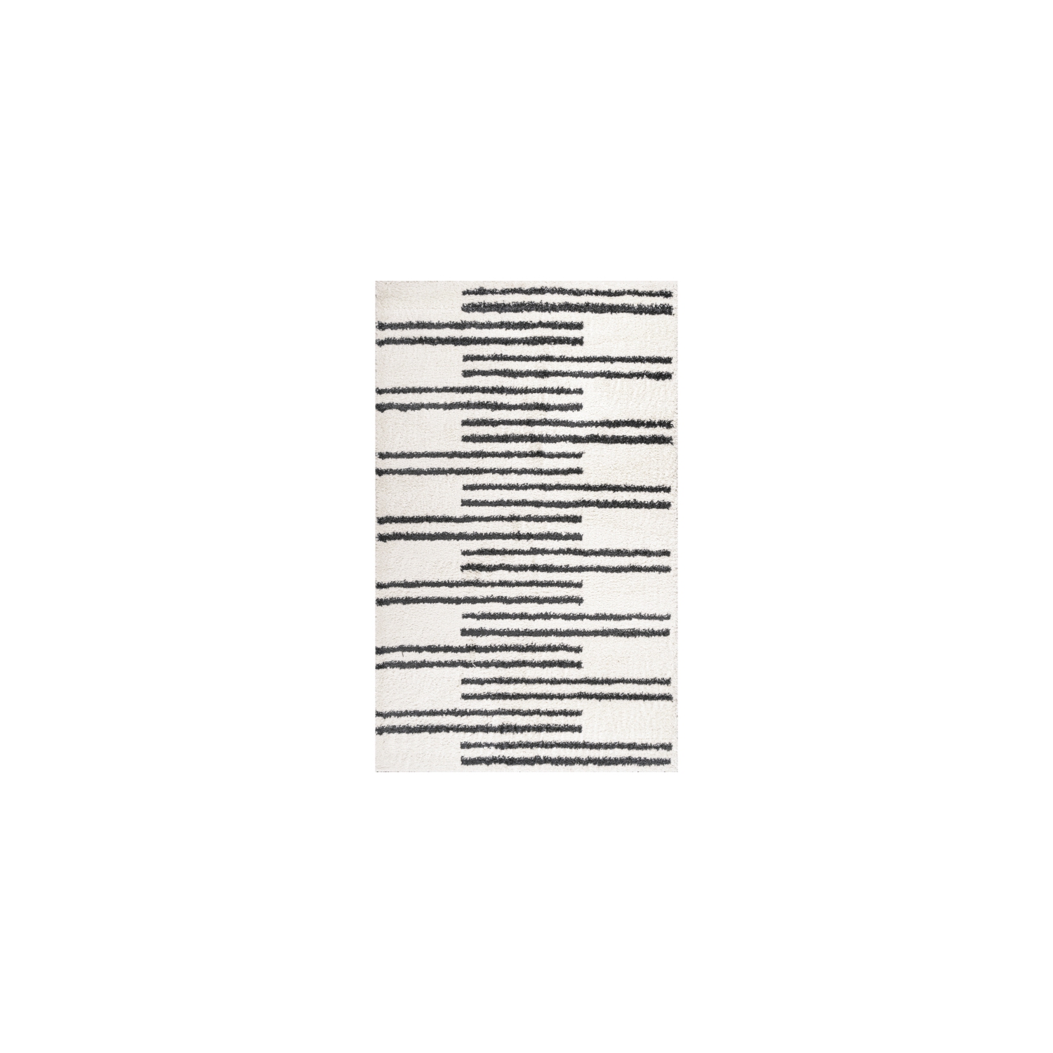 Petra Stripe Geometric Shag Area Rug