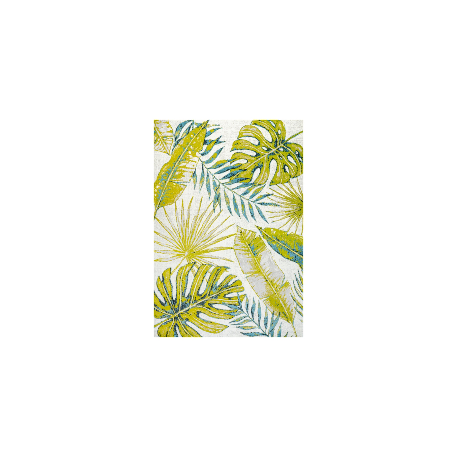 Tapis d'appoint feuilles tropicales Monstera