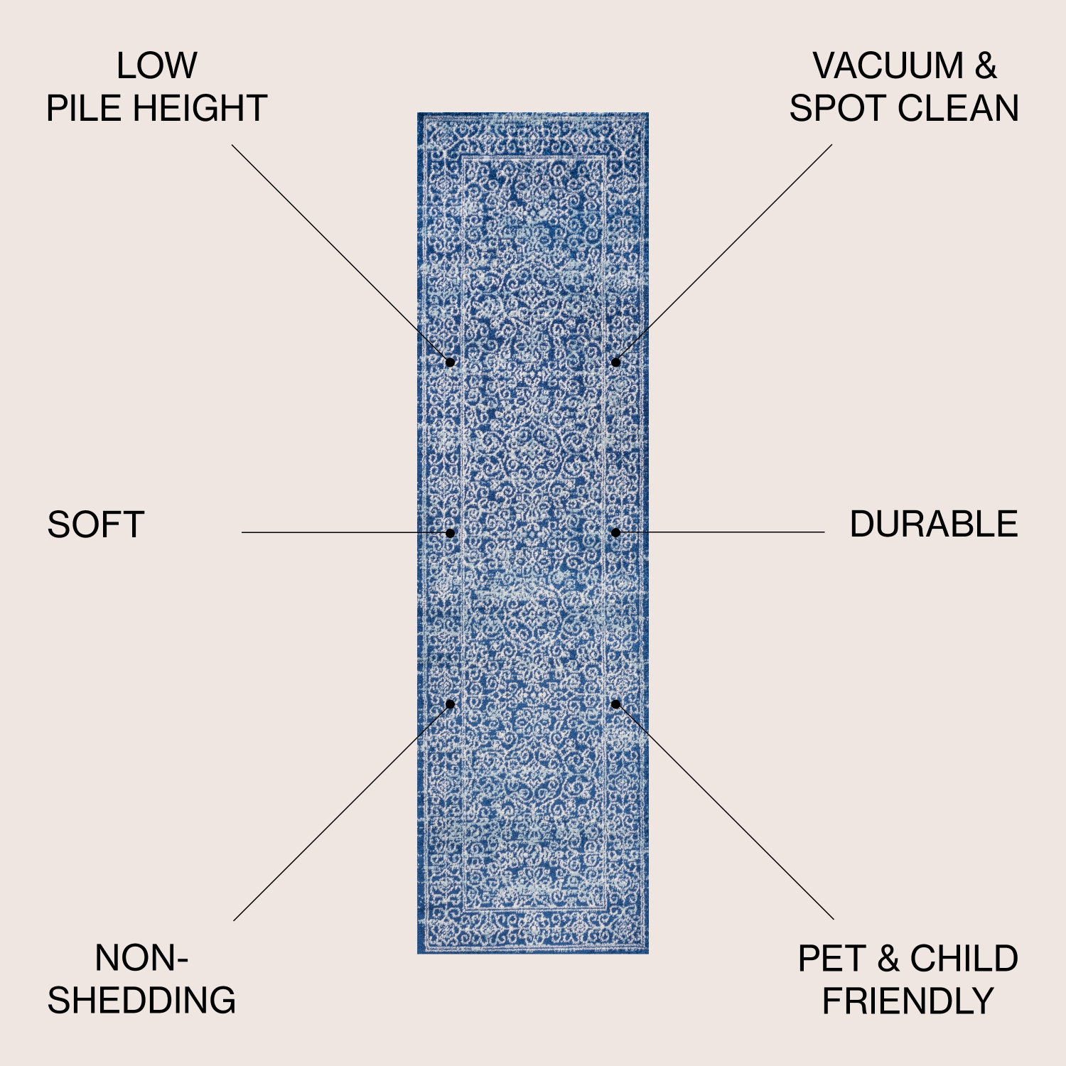 Azul Filigree Area Rug