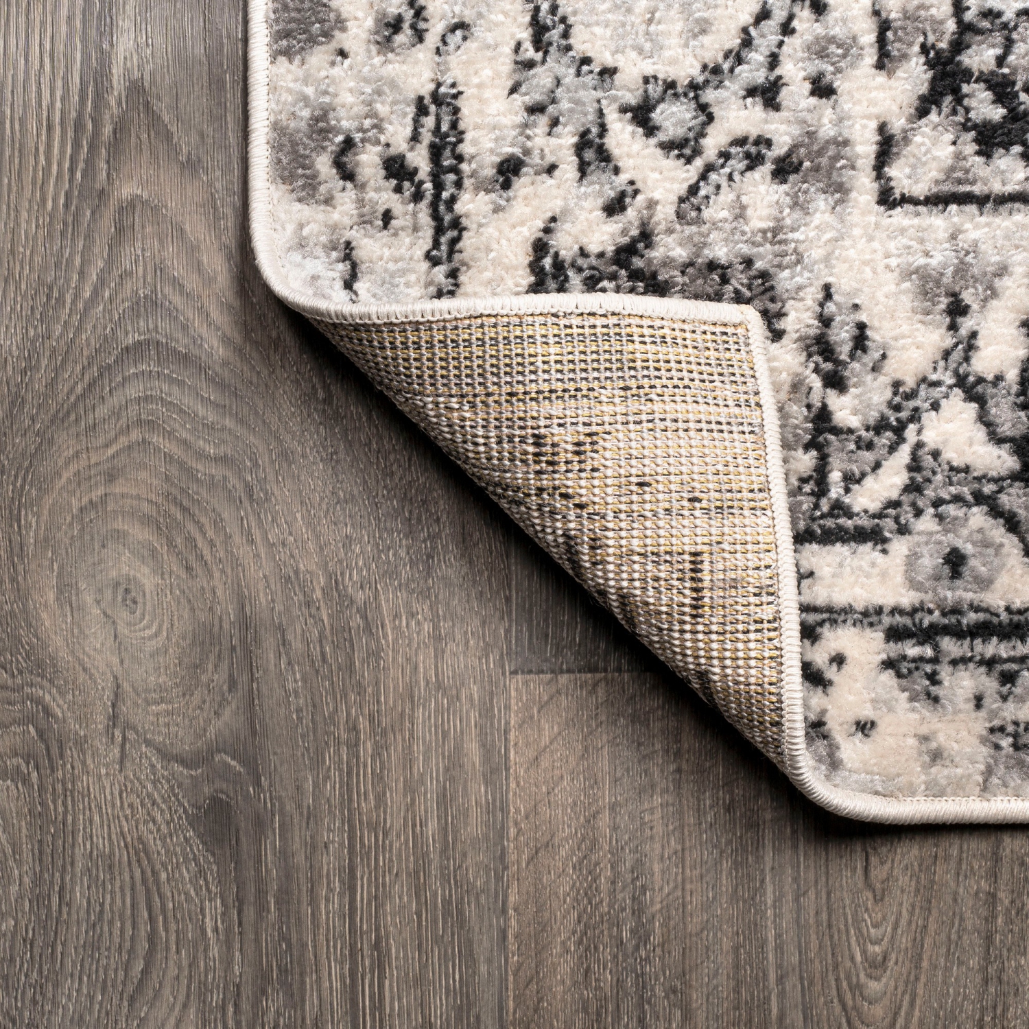 Tapis décoratif à motif de médaillon géométrique Denia