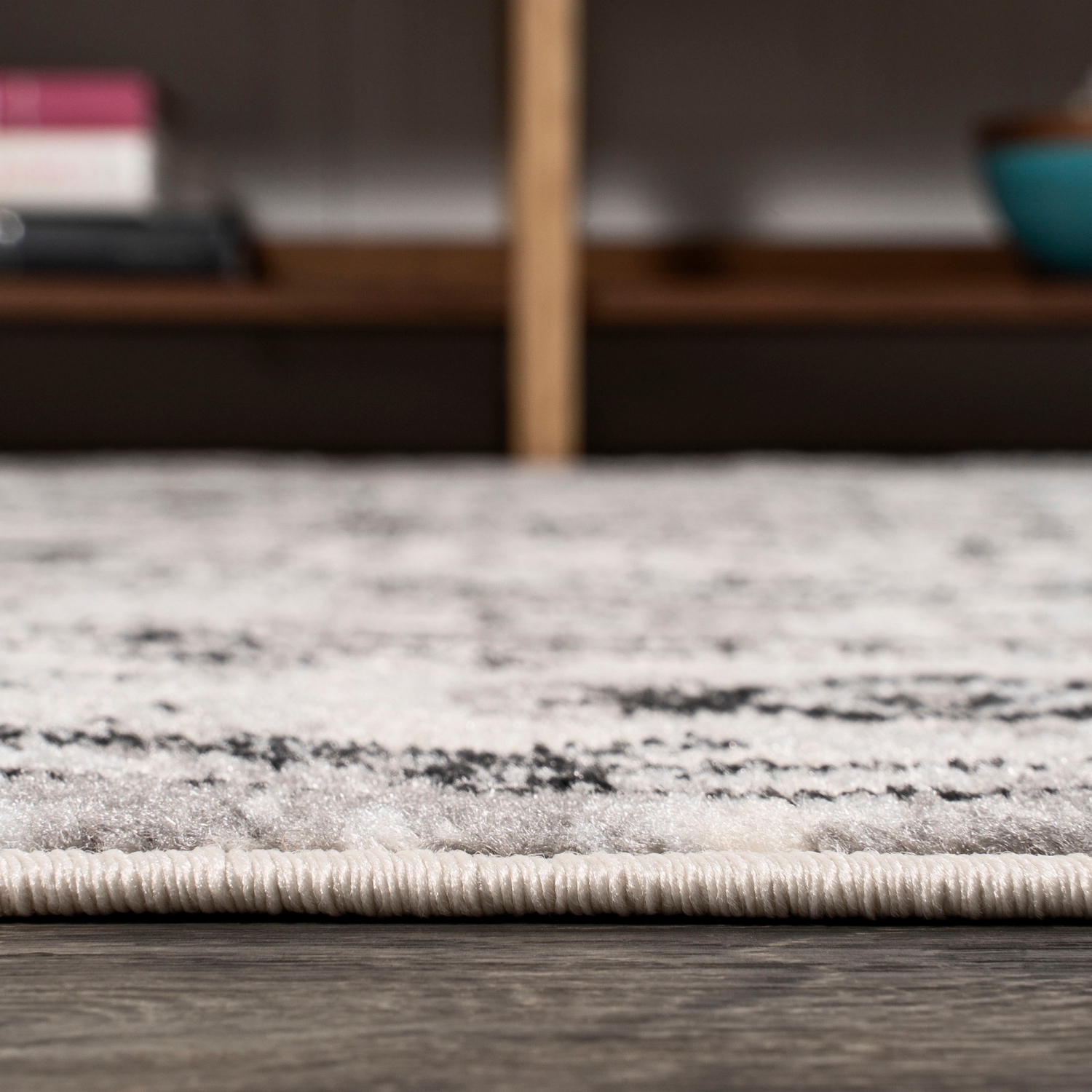 Tapis décoratif à motif de médaillon géométrique Denia