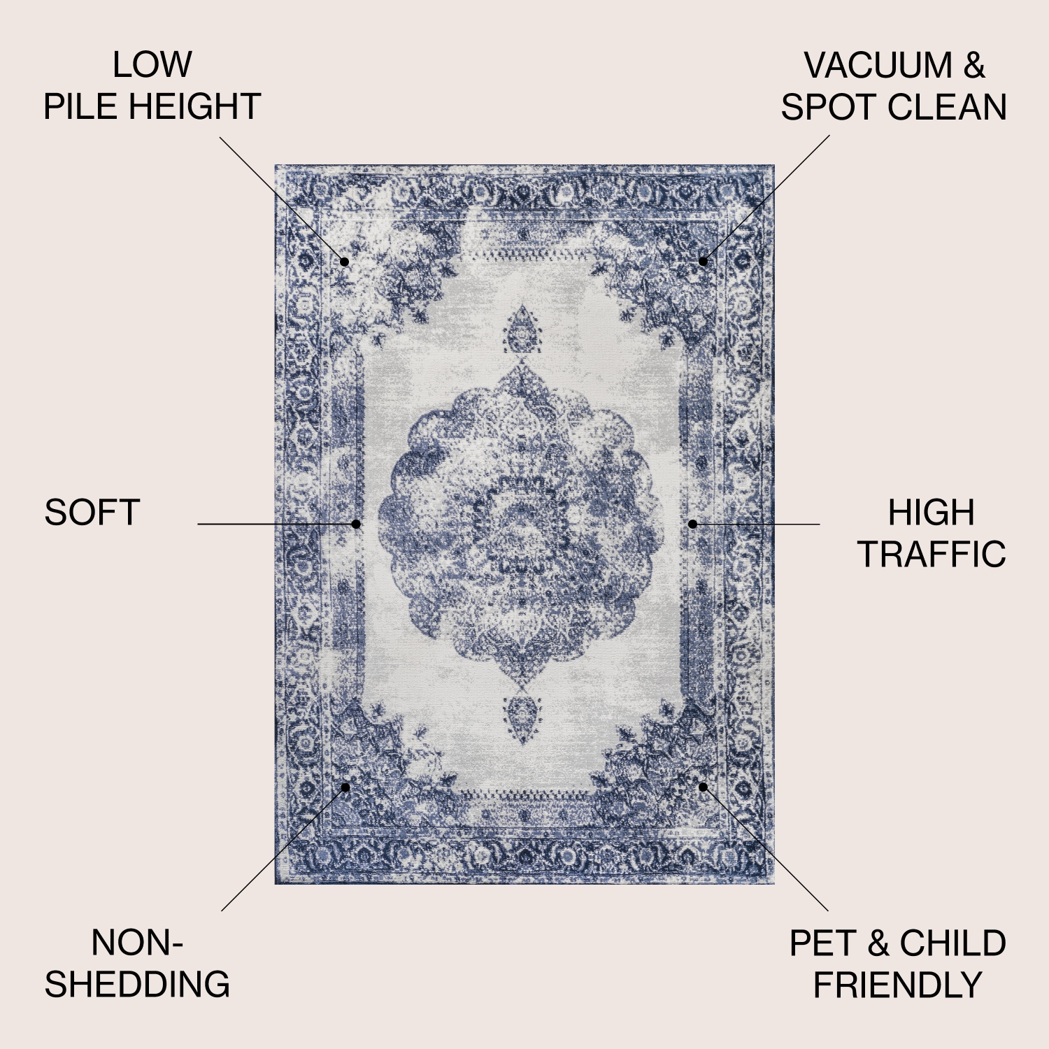 Tapis Kelly Rosalia Cottage Medallion