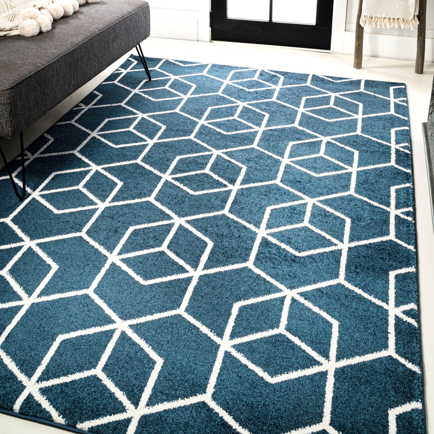 Tapis moderne à motif géométrique culbutant