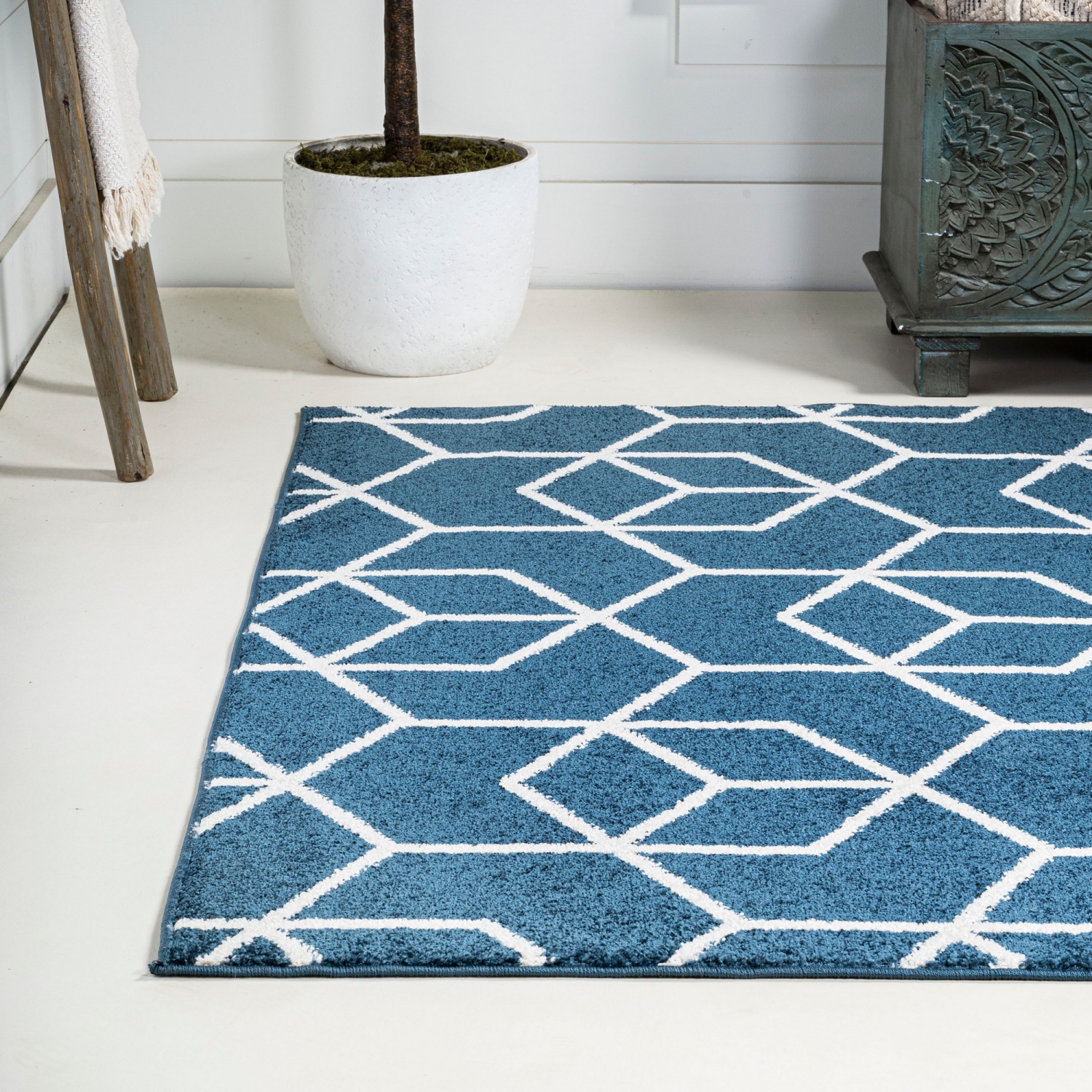 Tapis moderne à motif géométrique culbutant