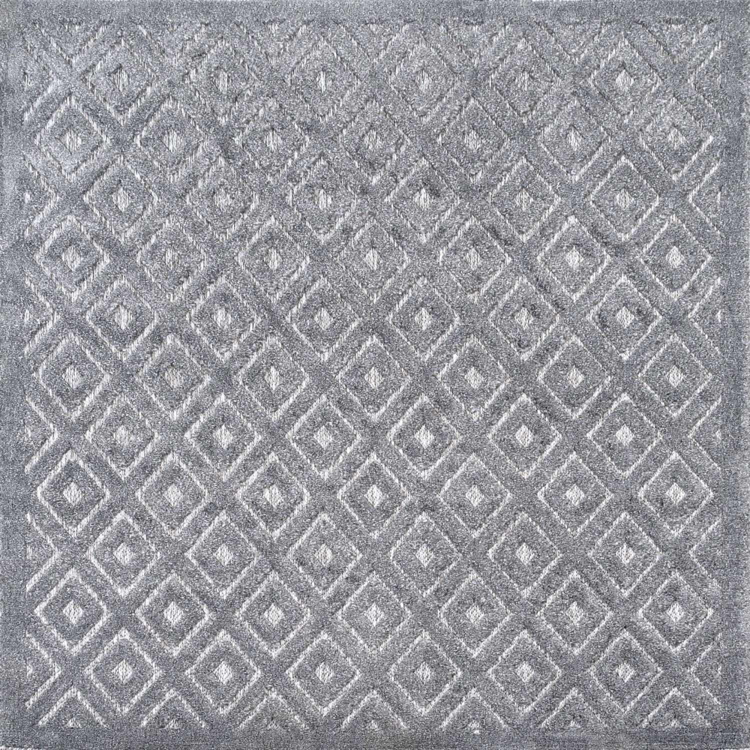 Portmany Neutral Diamond Trellis Indoor/Outdoor Area Rug